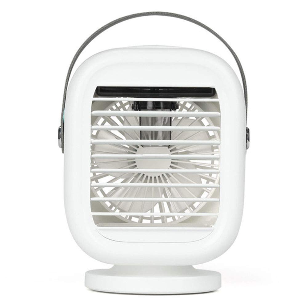 SETSCZY Portable Air Conditioner & Air Cooler Fan - 3-in-1 Mini AC with 60° Oscillation, Humidifier & Air Purifier - White Desktop Cooling Fan for Home, Office & Bedroom Use