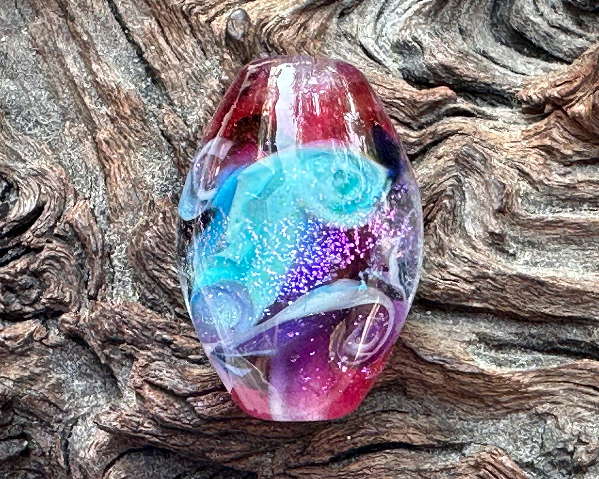 Unicorn Kisses Pink Lampwork Glass Focal Bead for Jewelry Making - Handmade SRA Beads for Necklaces, Bracelets & DIY Crafts - Perfect for Gift Giving & Boho Style Accessories