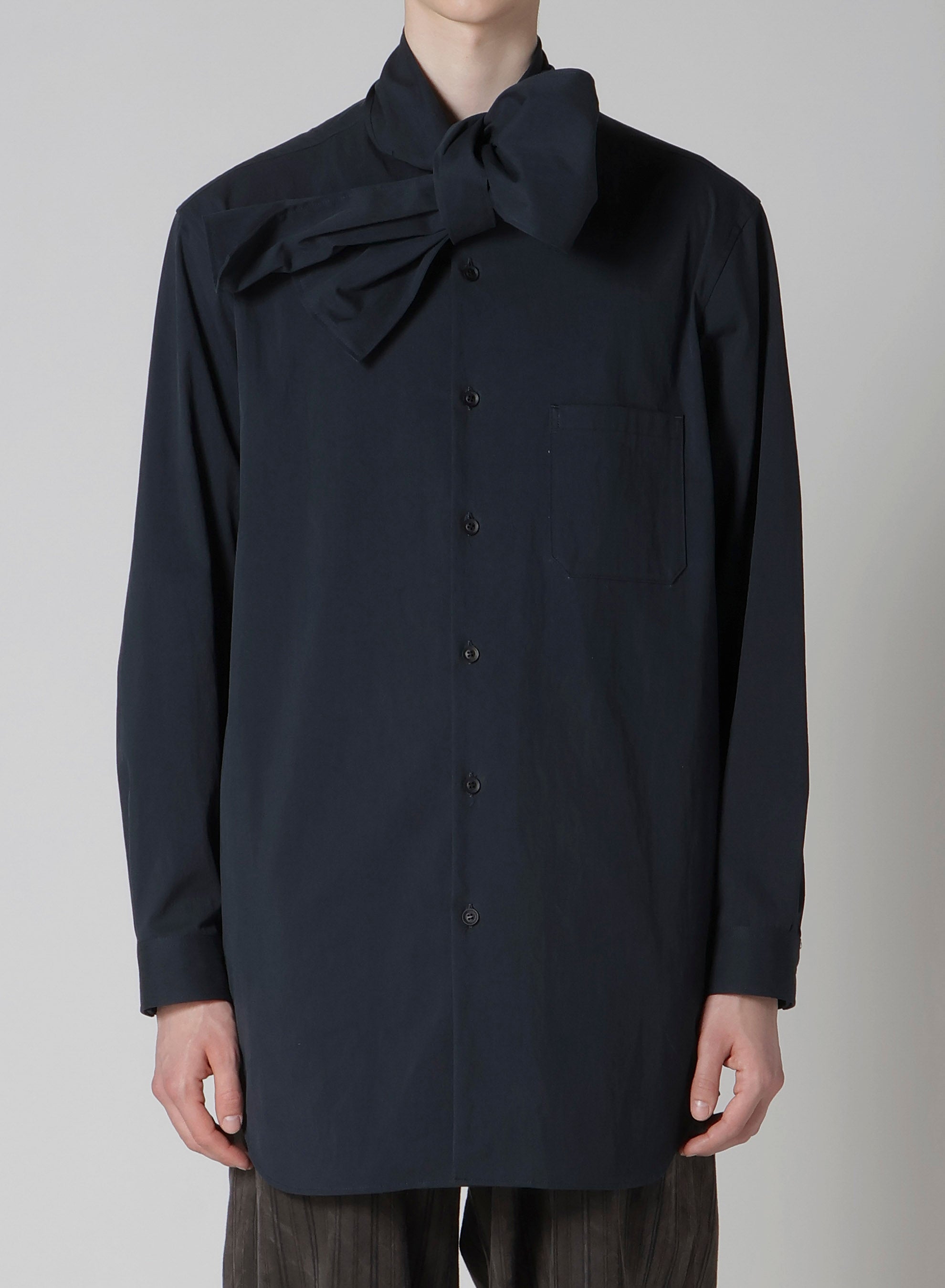 High-Density C/Nylon Oxford Stole Blouse for Women - Elegant Office Wear & Casual Outfits