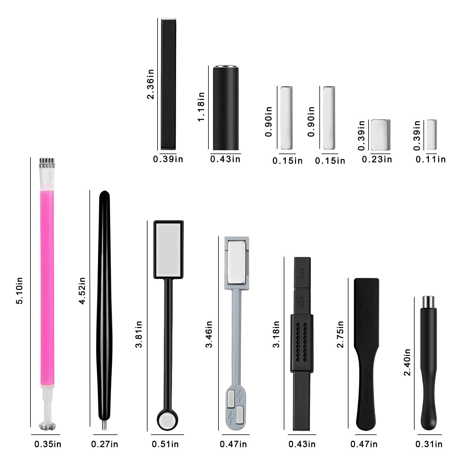 13pcs Cat Eye Nail Magnet Set - Salon Strong Magnetic Polish Tool for Nail Art