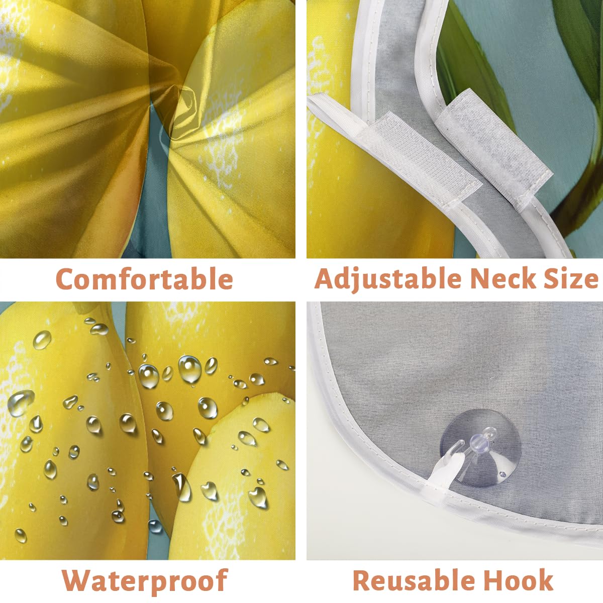 Men's Lemon Fruit Pattern Shaving Bib - Waterproof Beard Trimming Apron for Hair Dye & Makeup Artists - Sink Hair Catcher with Gift Box - Perfect for Barbershops, Home Grooming & Salon Styling