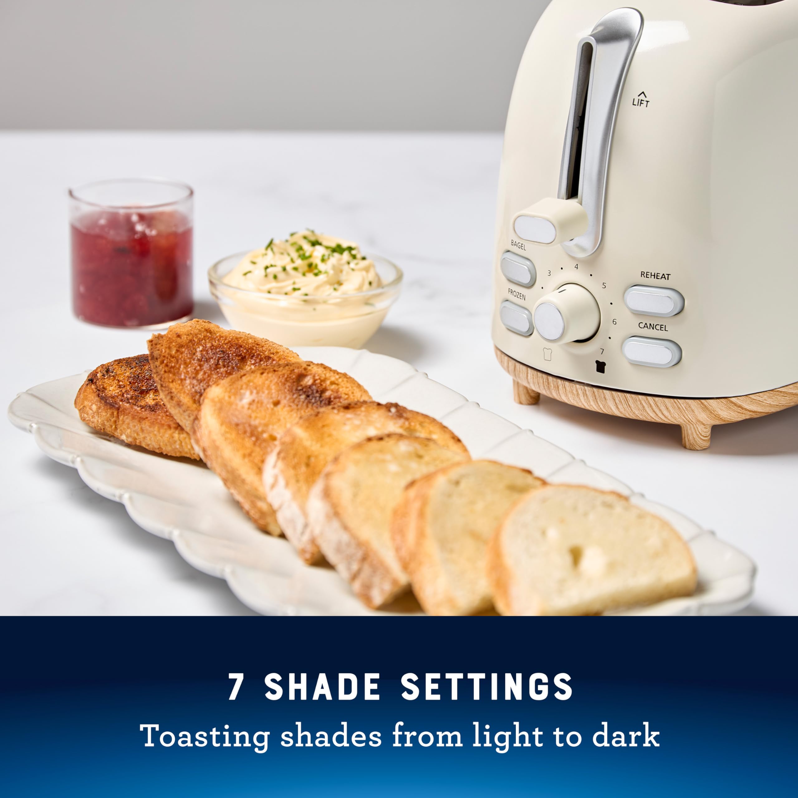 Oster® 2-Slice Toaster with Extra Wide Slots for Bagels & Thick Bread - Perfect for Breakfast, Oat Milk & Coffee Time - Stainless Steel Kitchen Appliance
