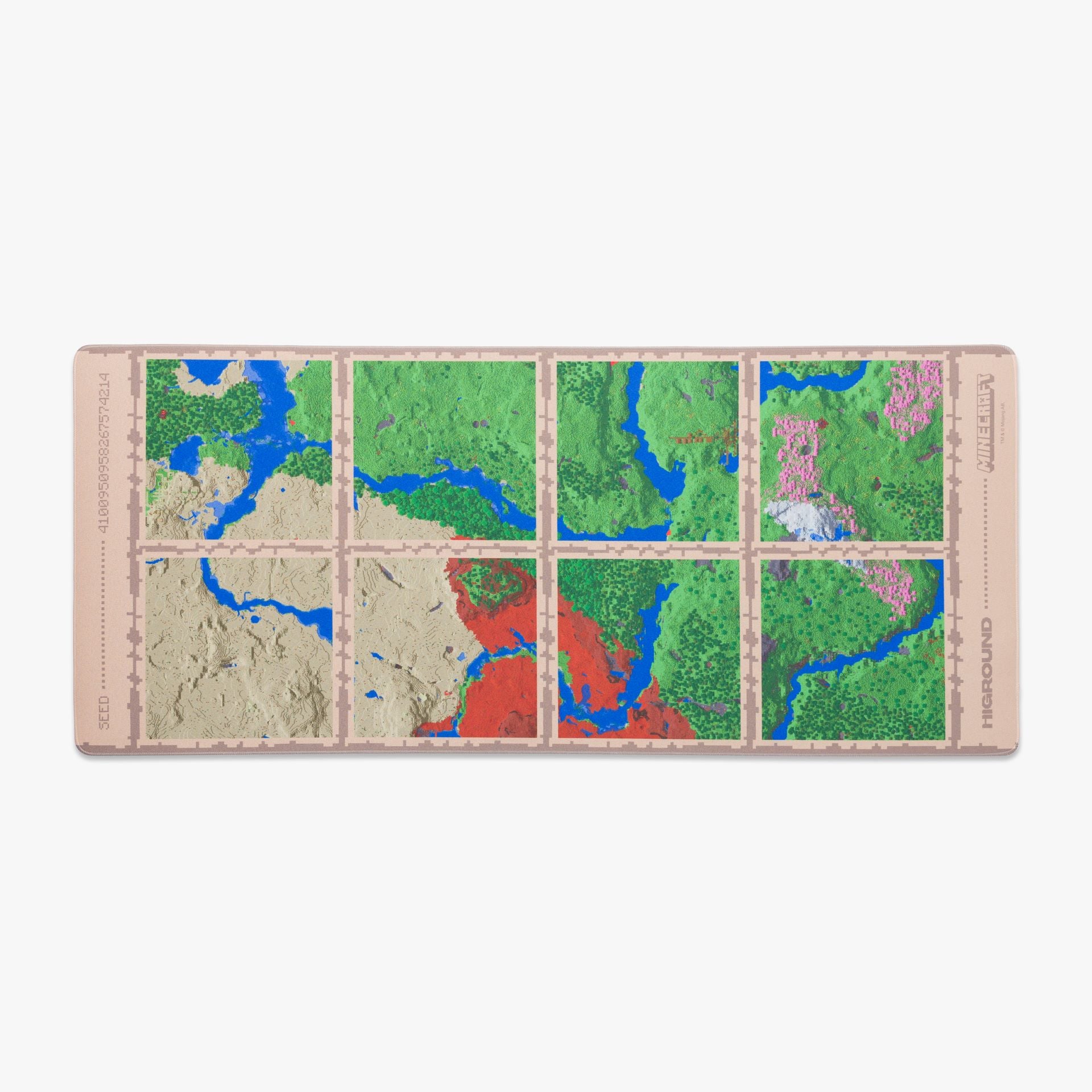 HG x Minecraft XL Gaming Mousepad with Map Design - Perfect for PC, Laptop & Gaming Setup