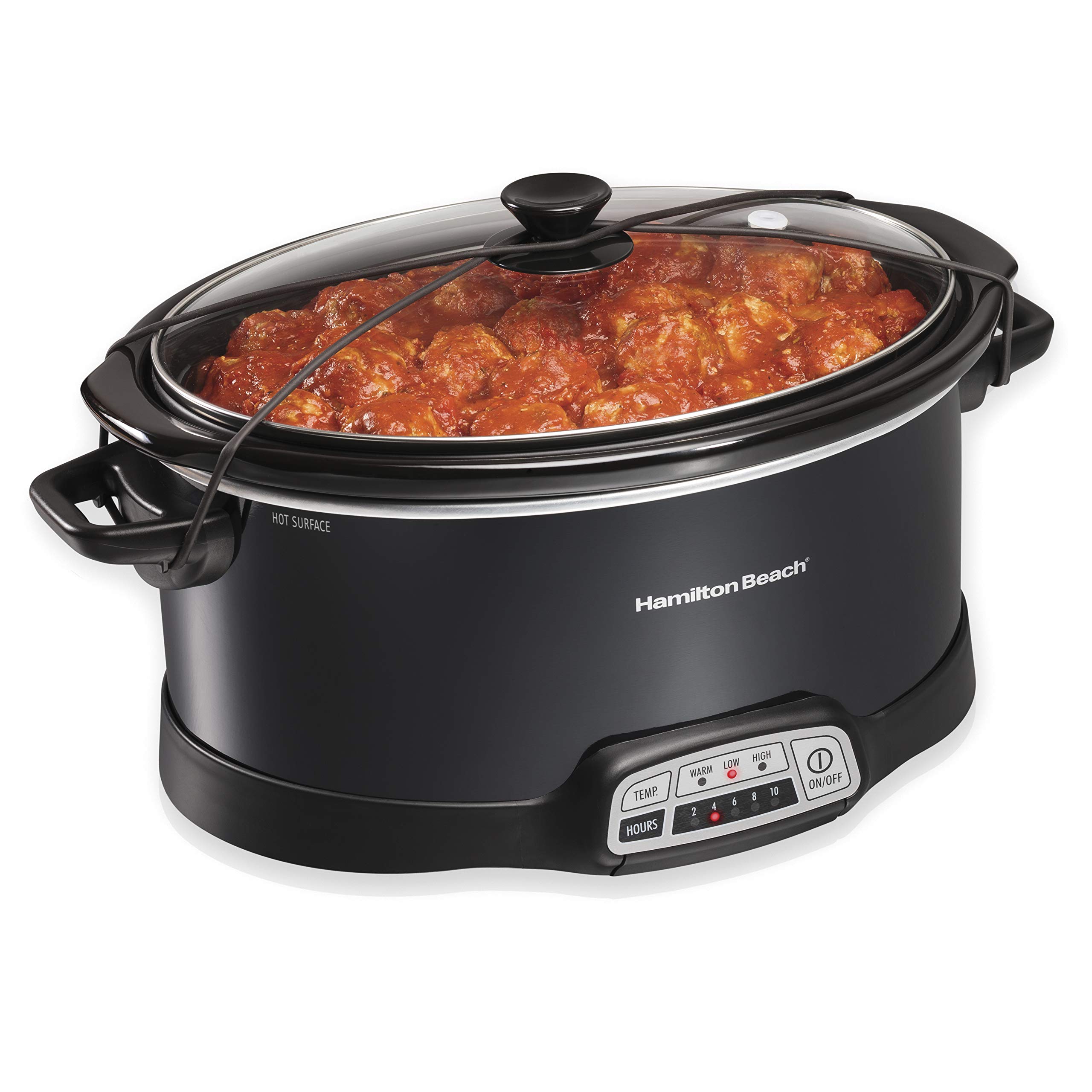 Hamilton Beach 10 Quart & 7 Quart Programmable Slow Cooker Set - Perfect for Family Dinners, Potlucks & Meal Prep