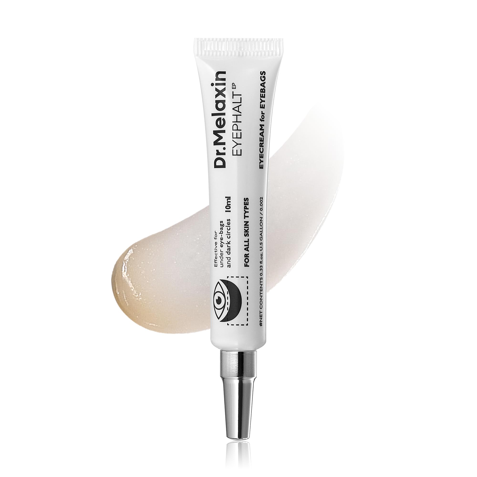 Eyephalt Anti-Aging Under Eye Cream for Puffiness, Dark Circles & Wrinkles - EGF Moisturizer with Niacinamide & Ceramide (0.33 fl.oz) - Perfect for Night Care & Morning Refreshment