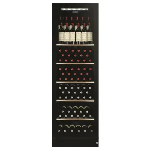 Vintec 198 Bottle Dual Zone Wine Cooler Refrigerator - Black | Freestanding Wine Cabinet for Home Bar, Restaurant & Wine Cellar | Perfect for Wine Storage & Display