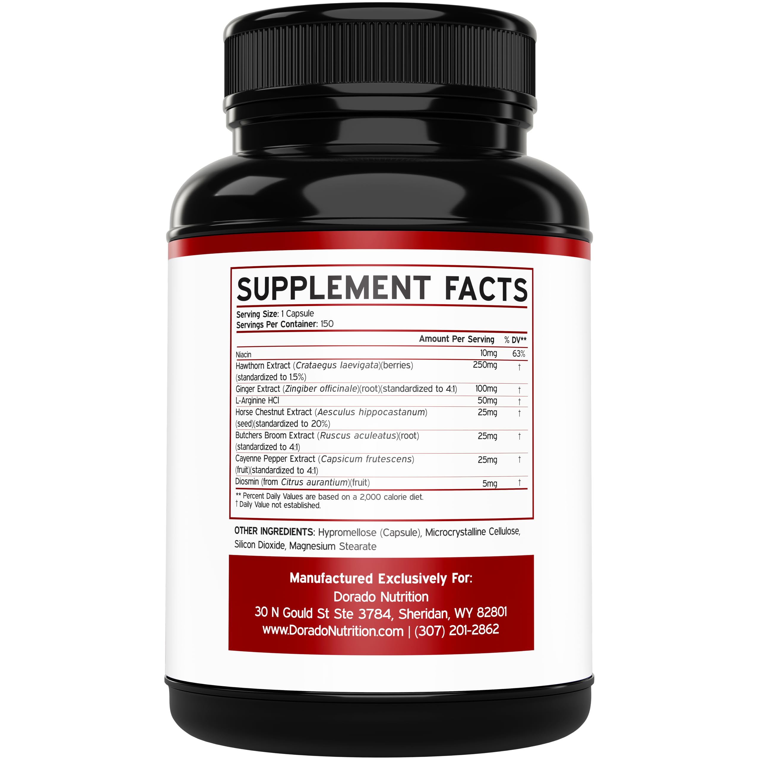 Premium Diosmin Blood Circulation Supplements (150 Count) - Leg Vein Support for Spider & Varicose Veins - Non-GMO Vegan Blood Flow Pills for Men & Women - Clinically Tested - Ideal for Travelers, Office Workers & Active Lifestyles