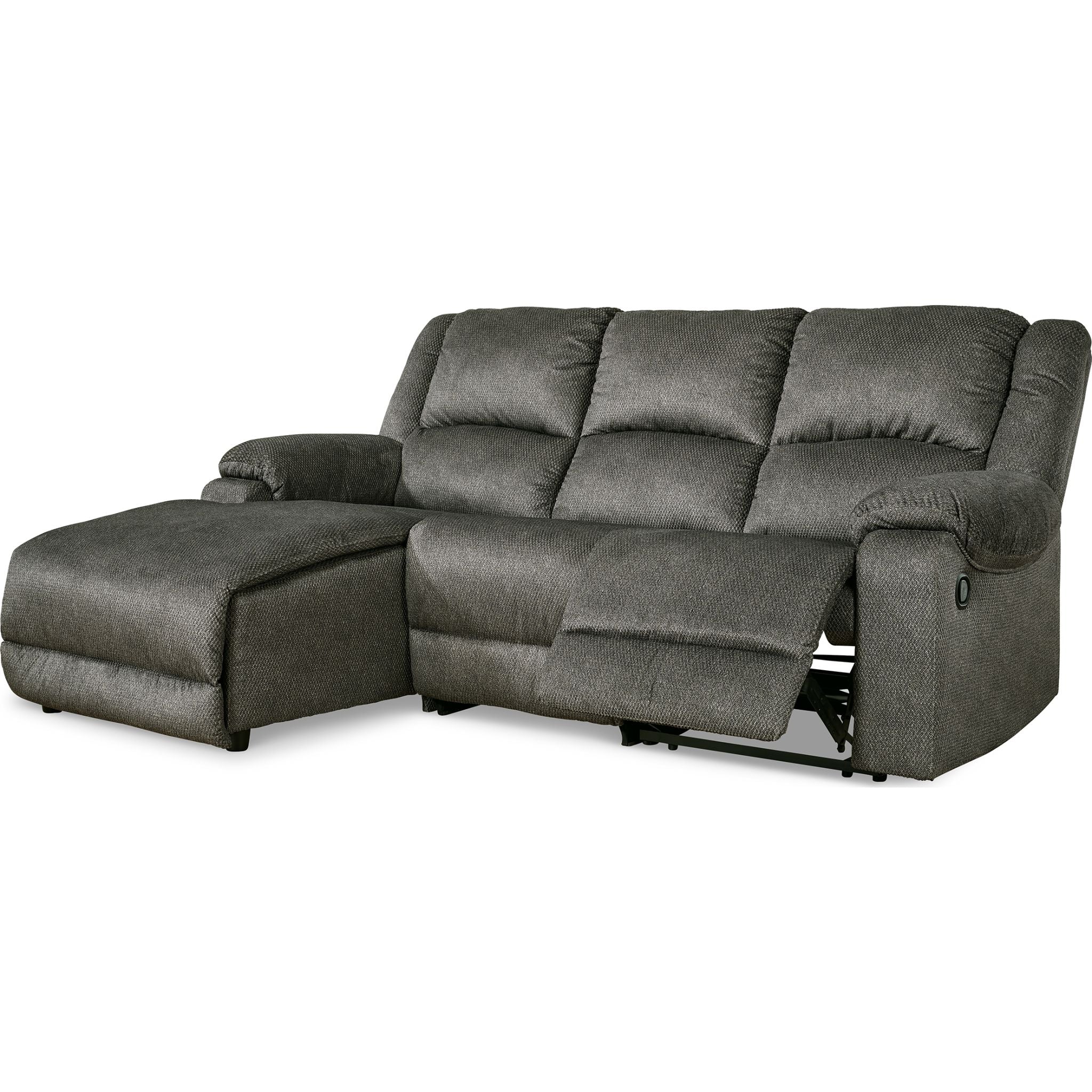 Benlocke 3-Piece Reclining Sectional Sofa Set with Cup Holders - Modern L-Shaped Couch for Living Room, Family Room & Home Theater Comfort