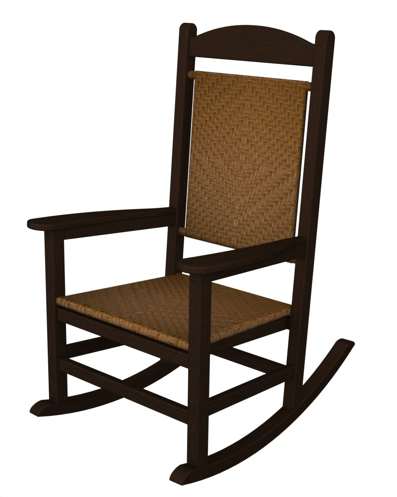POLYWOOD Presidential Woven Rocker - All-Weather Outdoor Rocking Chair with UV Protection | Perfect for Patio, Porch, Garden & Poolside Relaxation