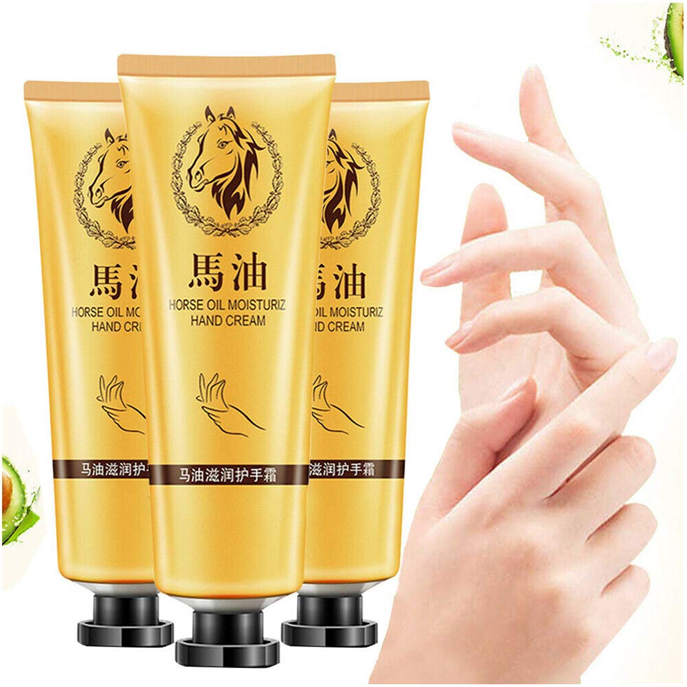 **Hosuho Horse Oil Hand & Foot Cream - 30ml Anti-Aging, Moisturizing & Whitening Cream for Dry Skin - Repairs Cracked Skin & Softens Hands - Perfect for Daily Hydration & Night Care**