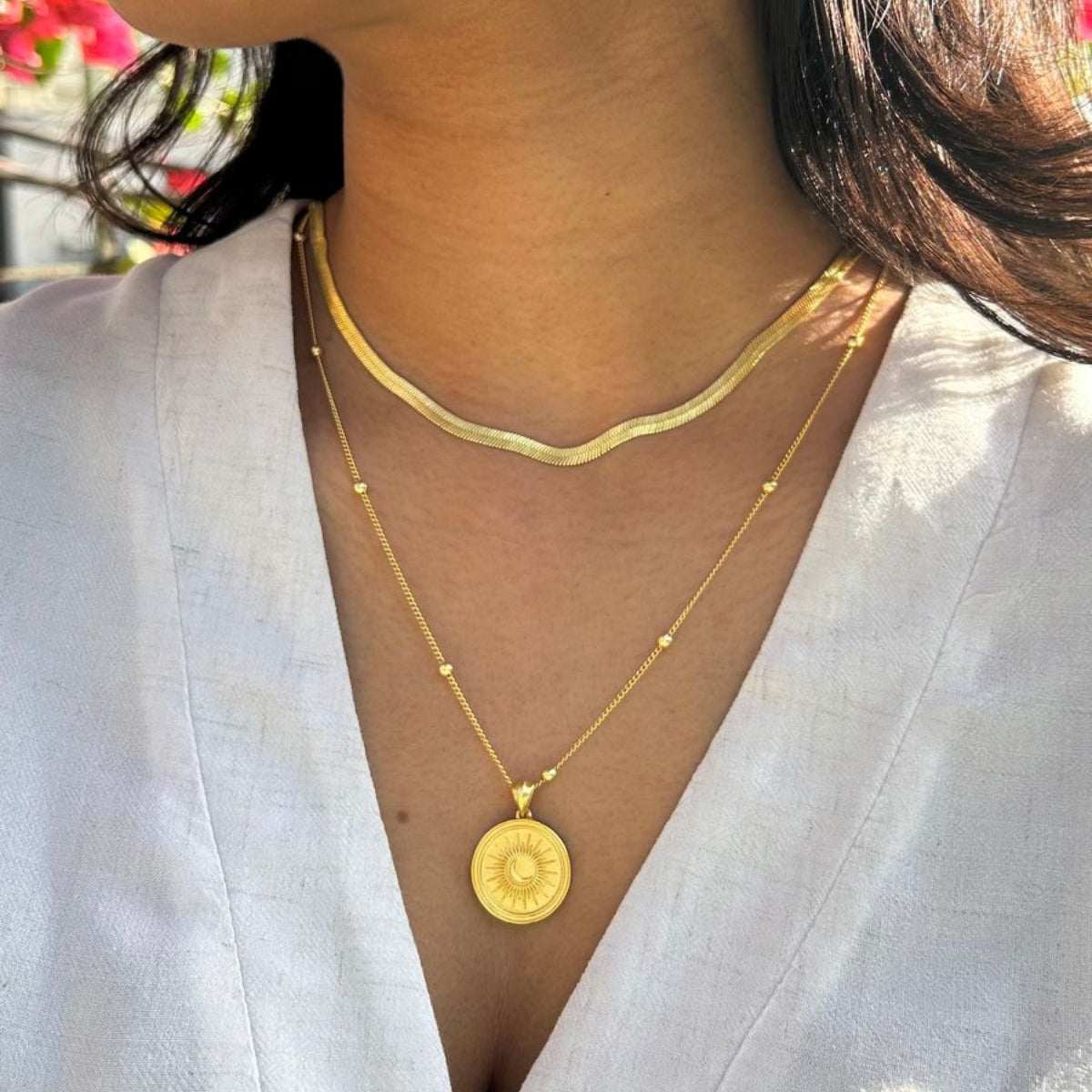 Stylish Layered Necklace Set for Women - 2 Piece Trendy Everyday Jewelry for Office, Dating & Casual Outfits
