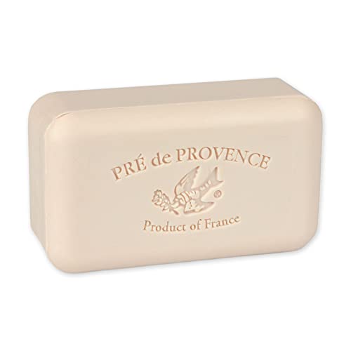 Pre de Provence Artisanal Soap Bar - Natural French Skincare with Organic Shea Butter, Quad Milled for Rich & Moisturizing Lather, Coconut Scented, 5.3 oz | Perfect for Dry Skin, Sensitive Skin Care & Luxury Bath Time
