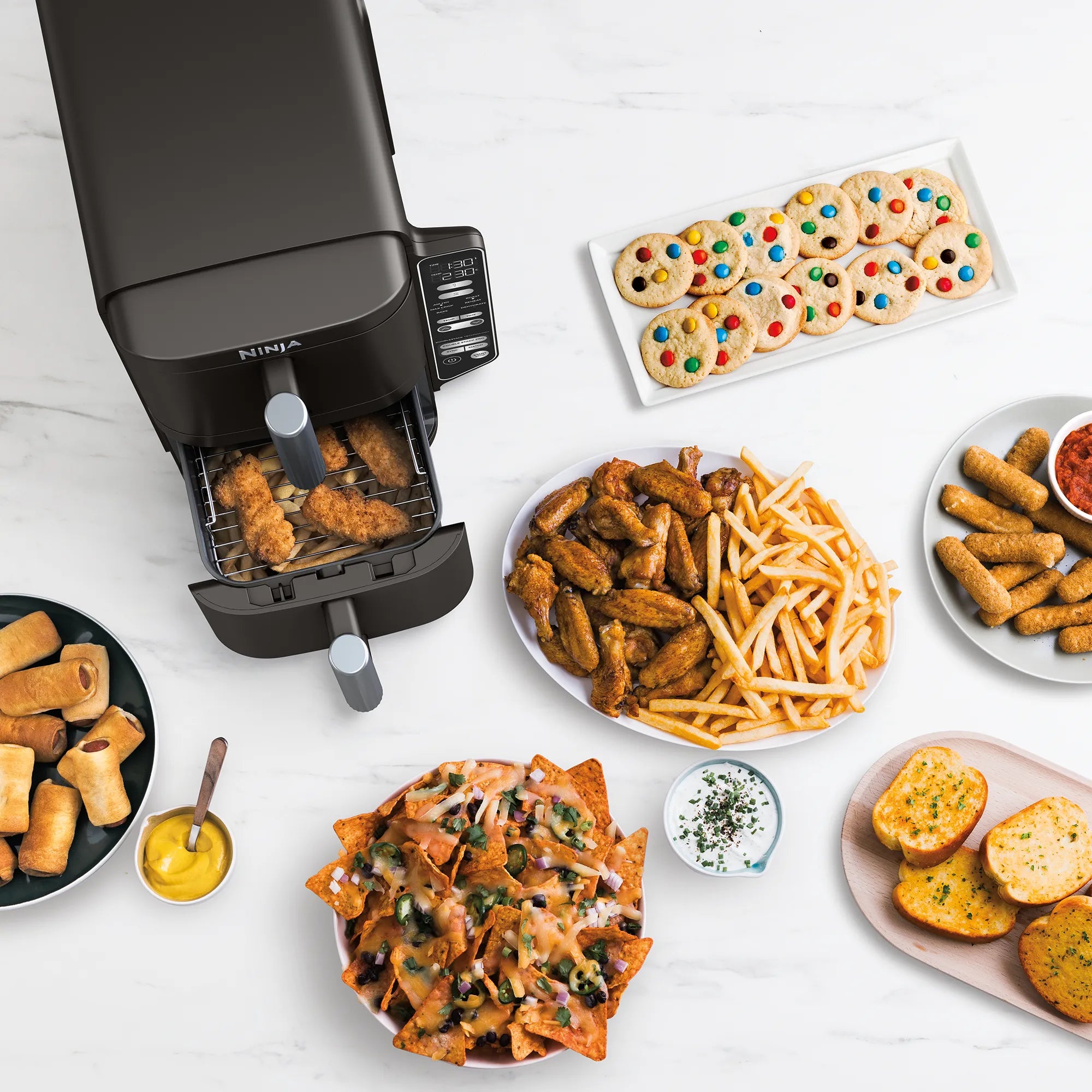 Ninja DoubleStack XXL 7.6L 2 Drawer Air Fryer - Large Capacity Air Fryer Oven for Healthy Cooking - Perfect for Family Meals, Parties & Quick Snacks
