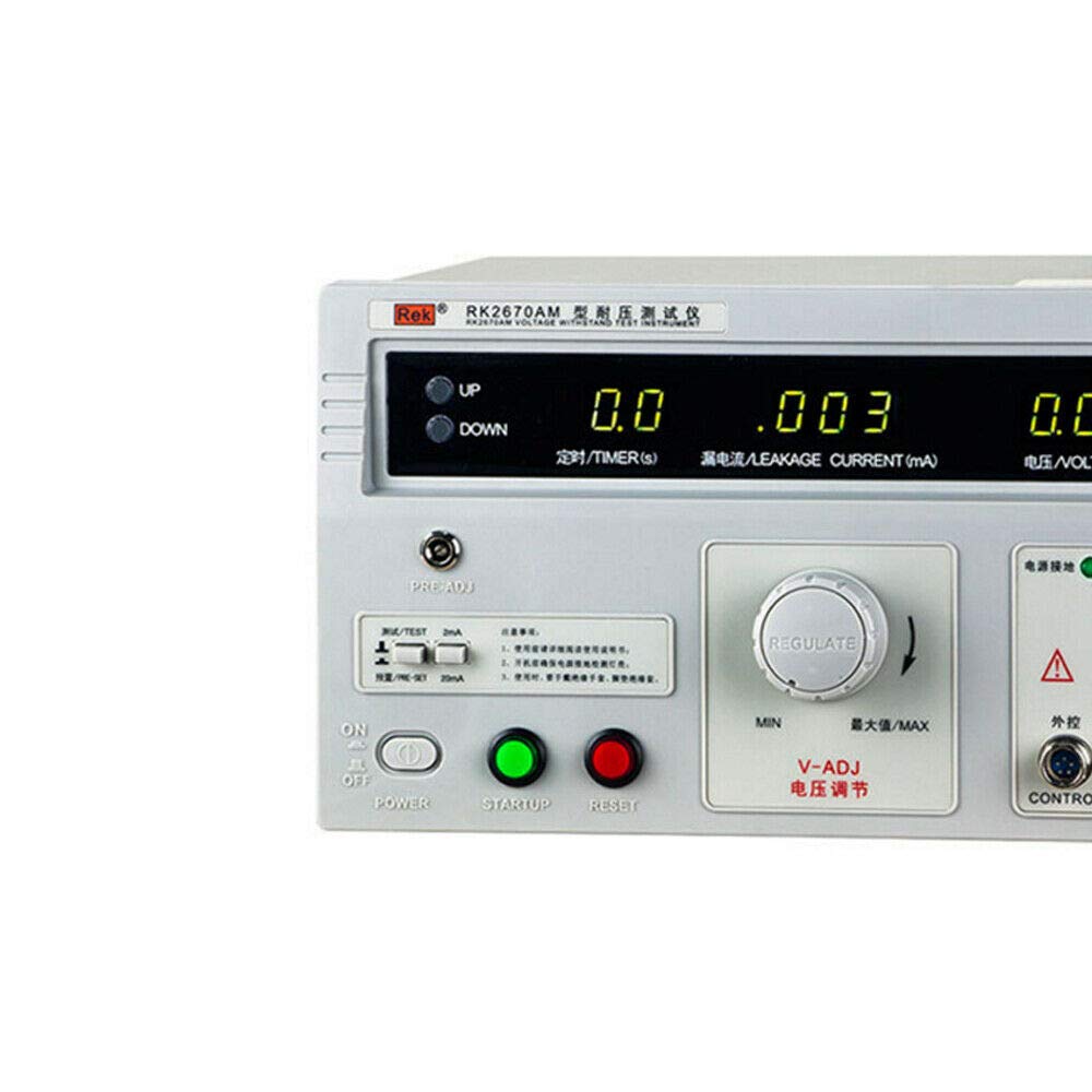 RK2670AM Hi-Pot Tester - 110V LED Digital Voltage Tester with High-Brightness Display (0-99s Manual Control) - Perfect for Electrical Safety Testing & Equipment Maintenance