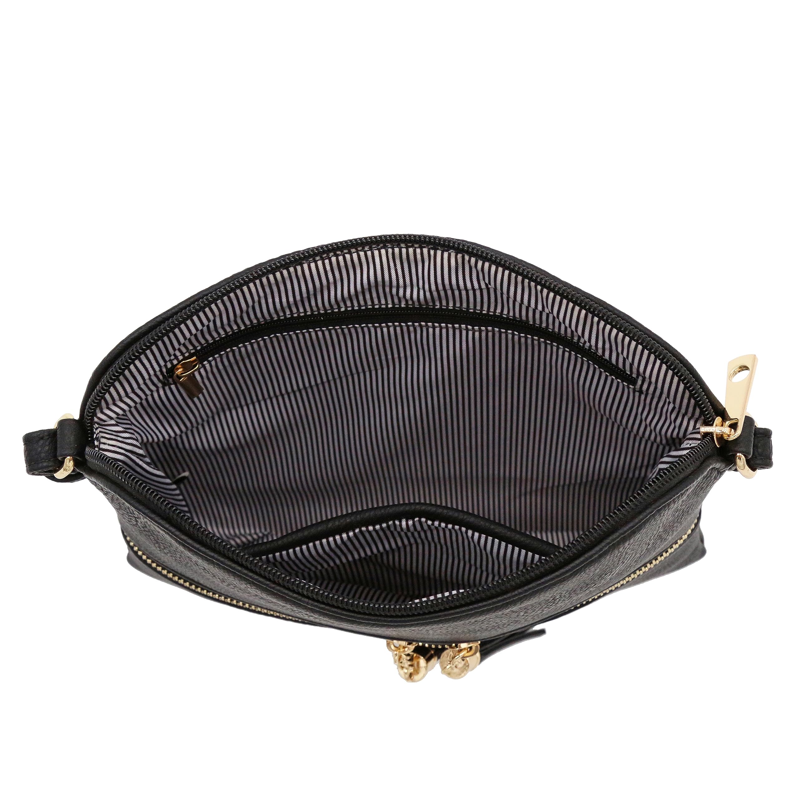DELUXITY Lightweight Medium Crossbody Bag with Tassel - Stylish & Comfortable Shoulder Purse for Women - Perfect for Travel, Shopping & Everyday Use
