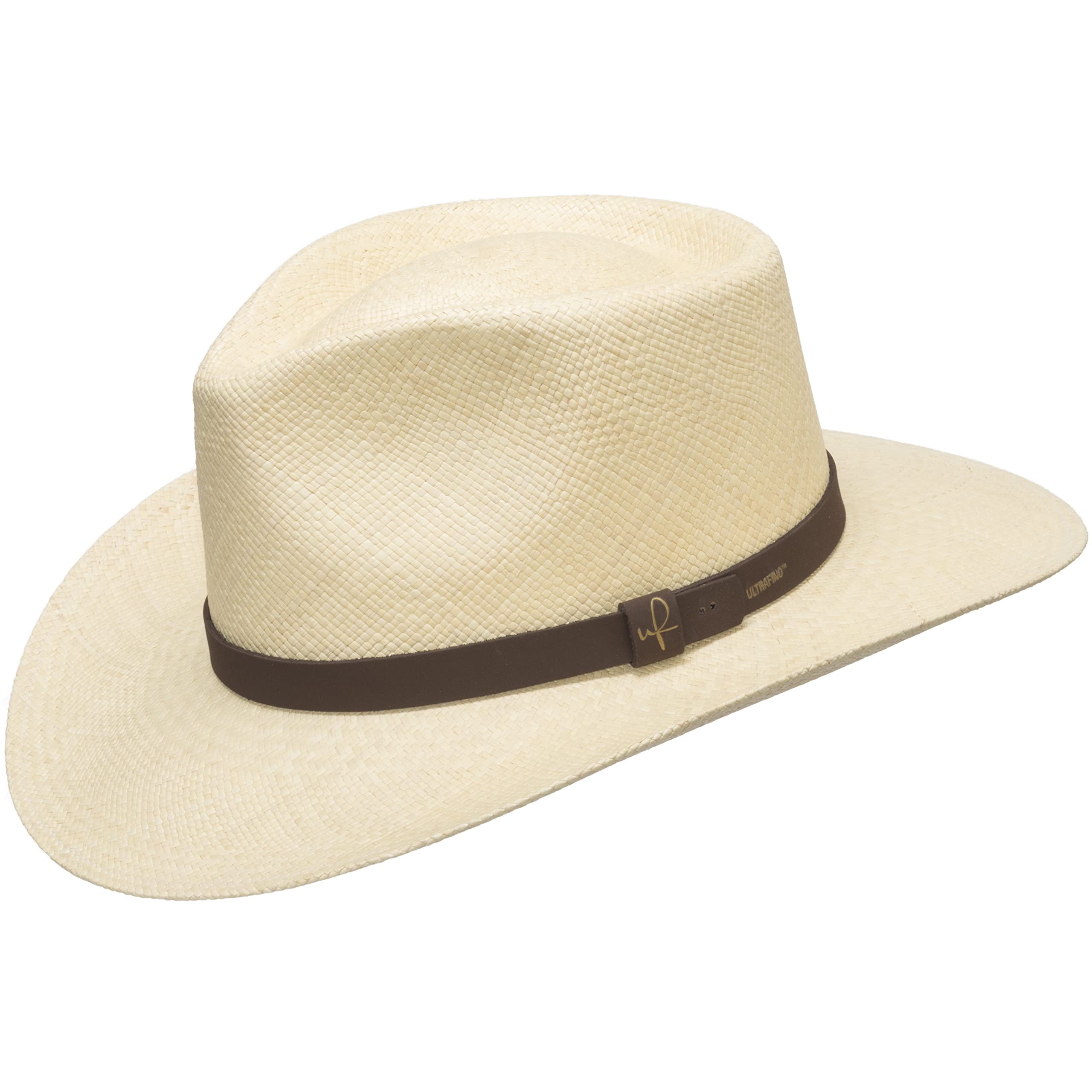 ULTRAFINO Handmade Panama Straw Fedora Hat for Men - Lightweight & Breathable Summer Hat for Outdoor, Beach, and Casual Wear