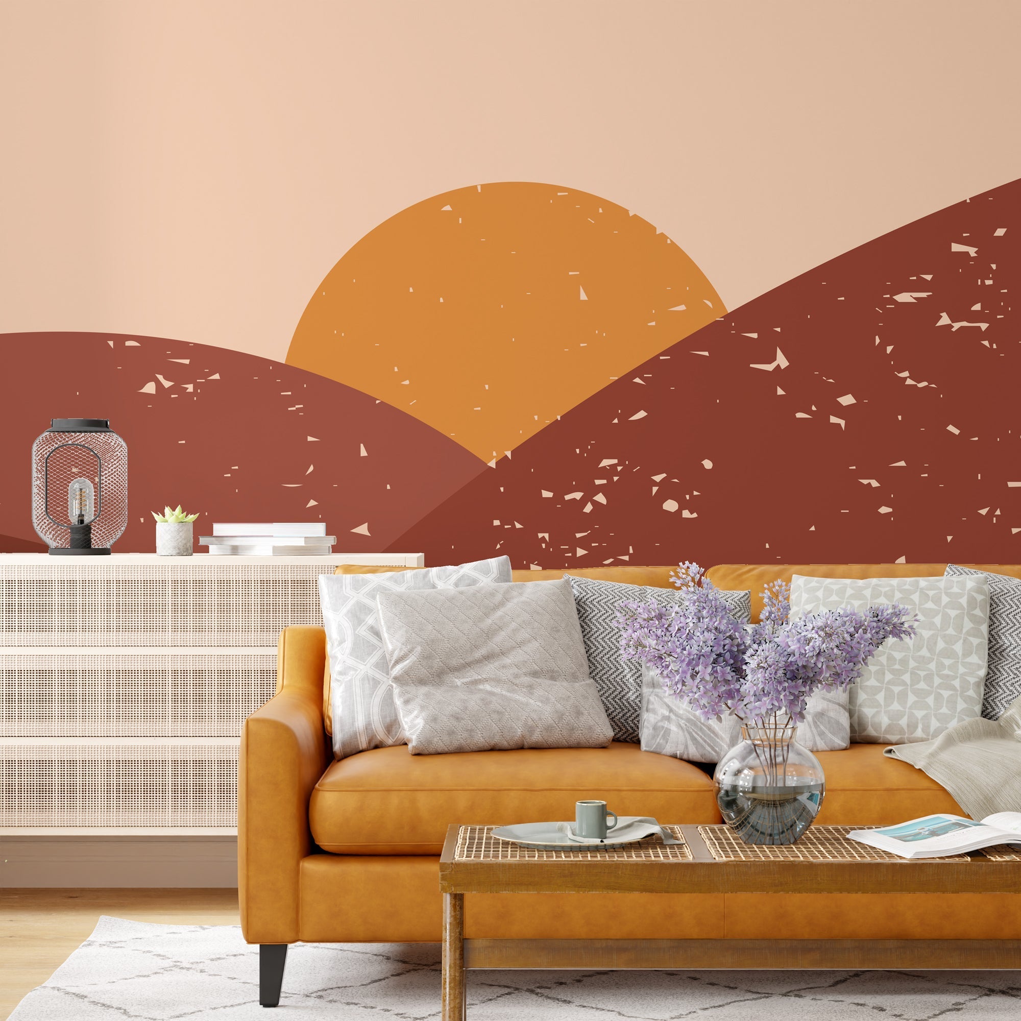 Sunshine Wallpaper Mural - Brighten Your Home Decor with Vibrant Wall Art | Perfect for Living Rooms, Bedrooms & Nursery Walls