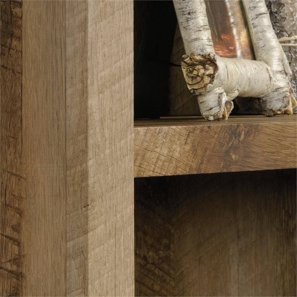 Pemberly Row 5 Shelf Bookcase in Craftsman Oak - Solid Wood Book Shelf for Living Room, Office & Study - Perfect for Home Library, Book Storage & Display Organizer