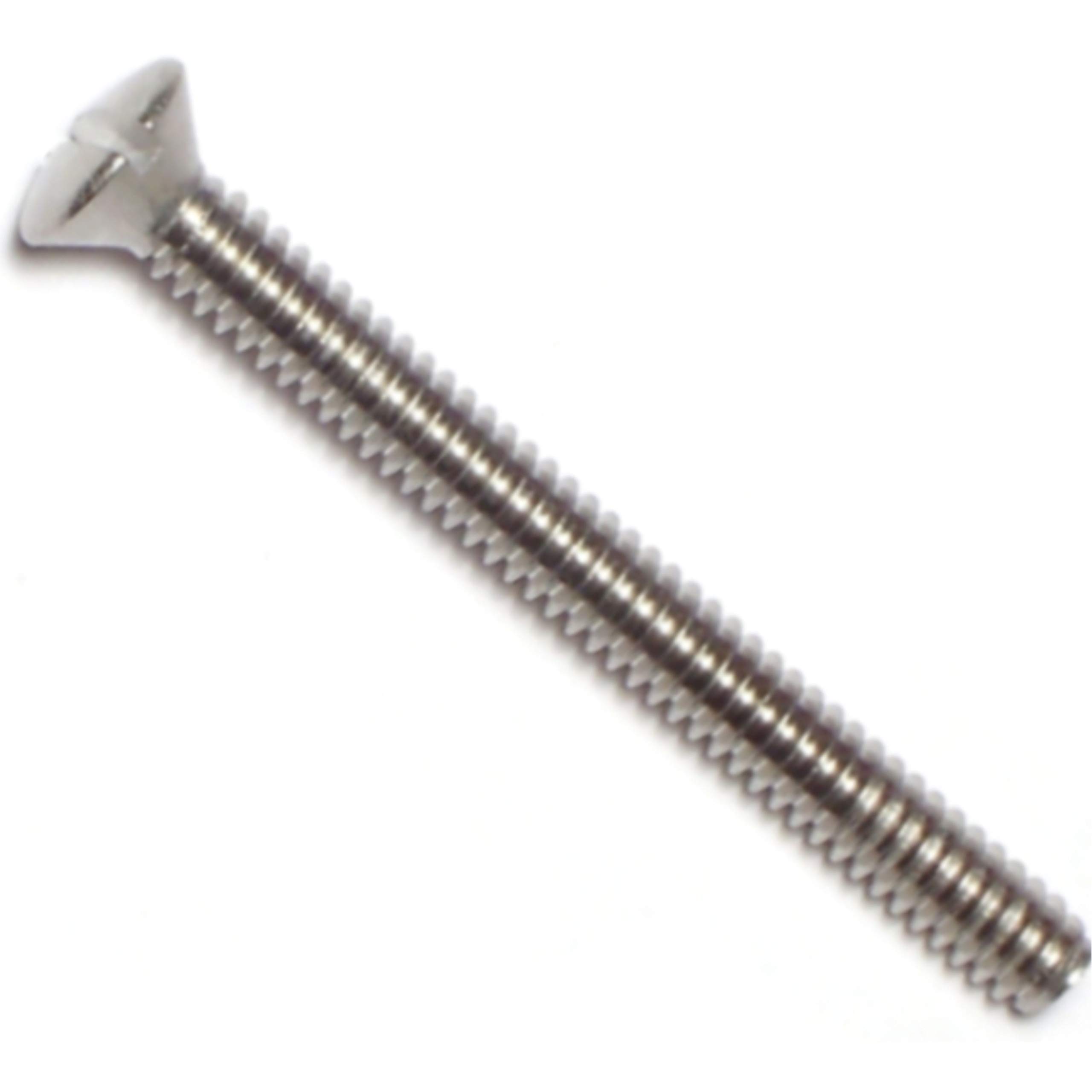 10-24 x 2 Inch Slotted Oval Head Machine Screws (Pack of 10) - Perfect for DIY Projects, Furniture Assembly, and Automotive Repairs