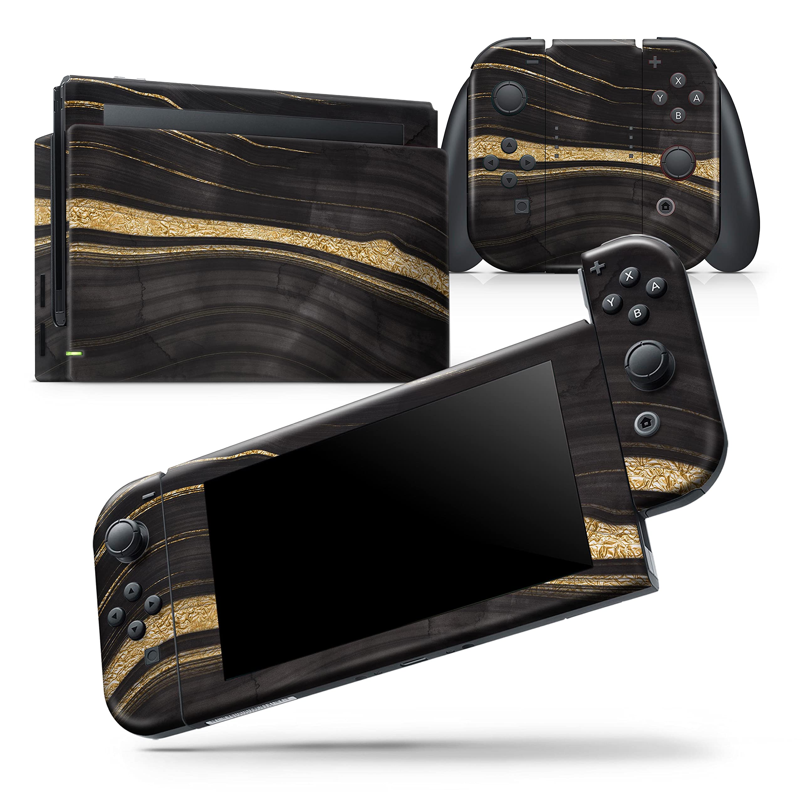 Nintendo Wii Skin Decal - Scratch-Resistant Removable Vinyl Wrap Cover with Vivid Agate Vein Design - Protective Gaming Accessory for Wii Console - Perfect for Gaming Setups and Collectors