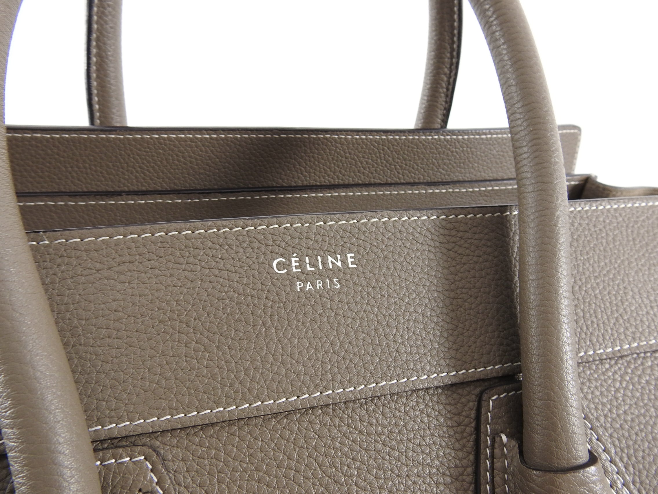 Celine Mini Luggage Tote Bag in Taupe Souris - Stylish Leather Handbag for Women, Perfect for Work, Travel & Everyday Use