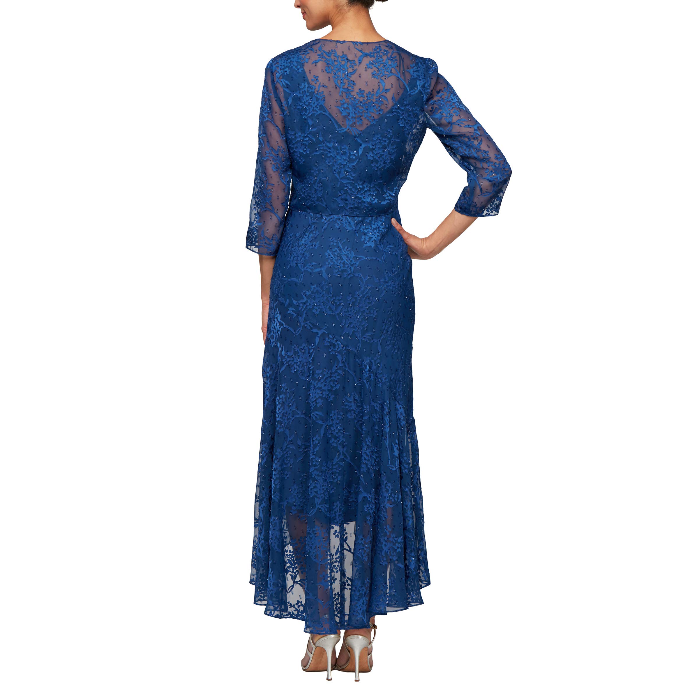 Alex Evenings Women's Sleeveless Printed Chiffon Cocktail Dress with Matching Jacket - Perfect for Weddings, Parties & Special Occasions