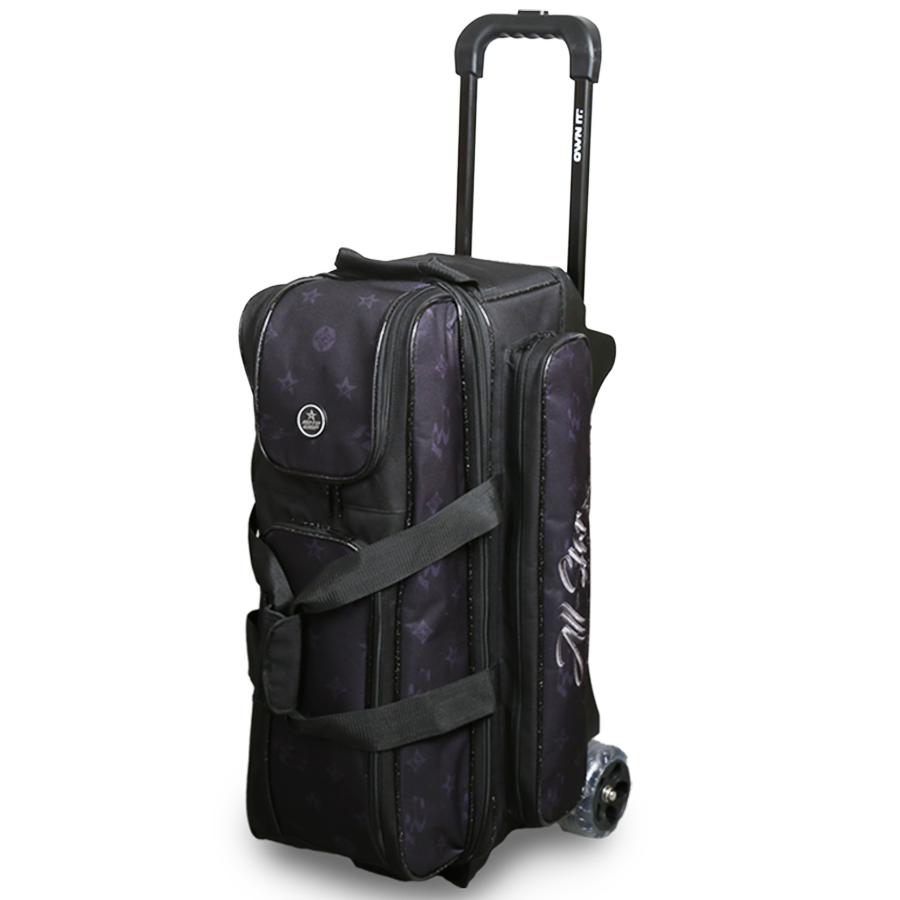Roto Grip All Star Edition 3 Ball Triple Roller Blackout Bowling Bag - Premium Bowling Equipment for League & Tournament Players