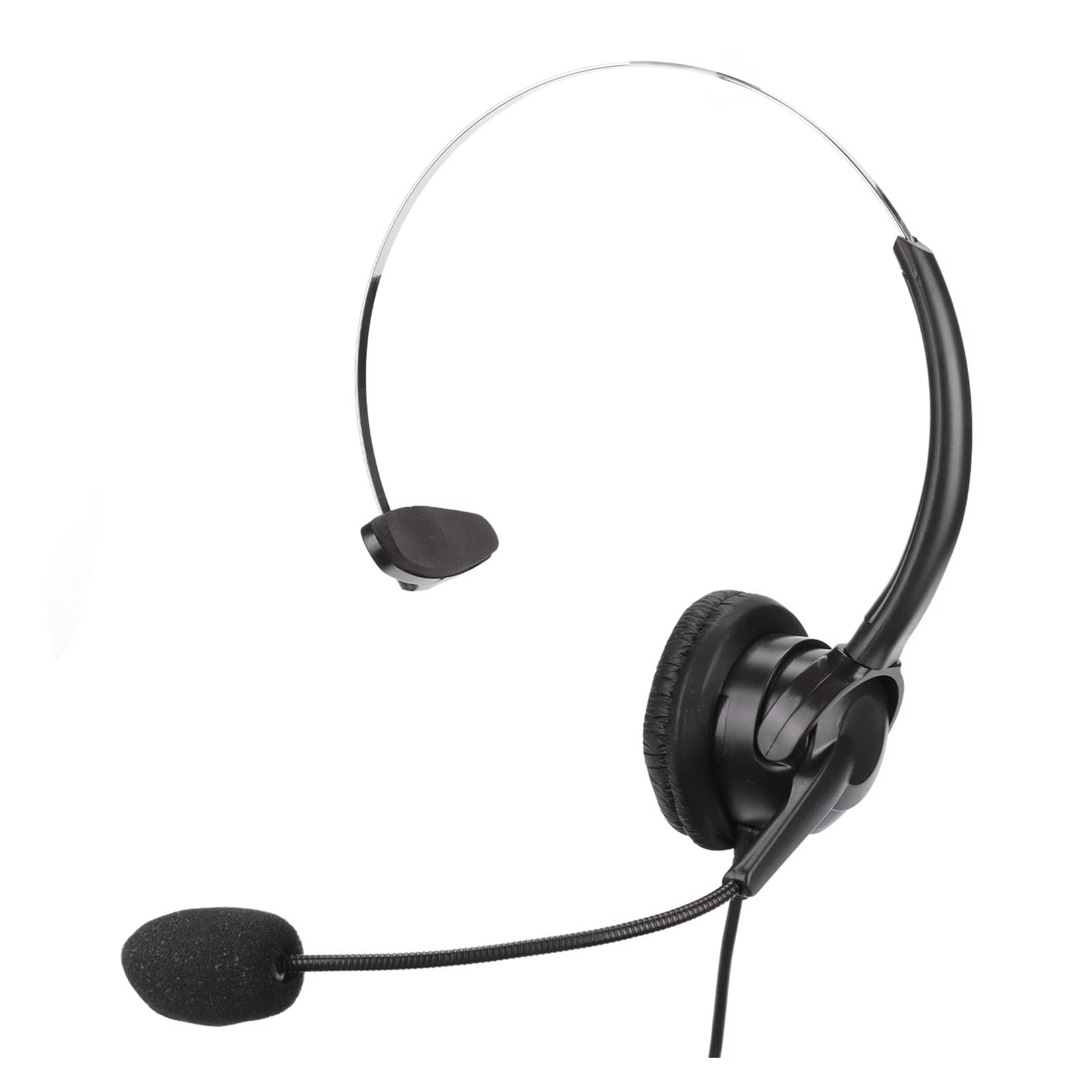 Noise Cancelling Headset with 330° Adjustable Microphone - Professional Office Headphones for Call Center, Home & Landline Phones - Perfect for Remote Work, Customer Service & Long Calls
