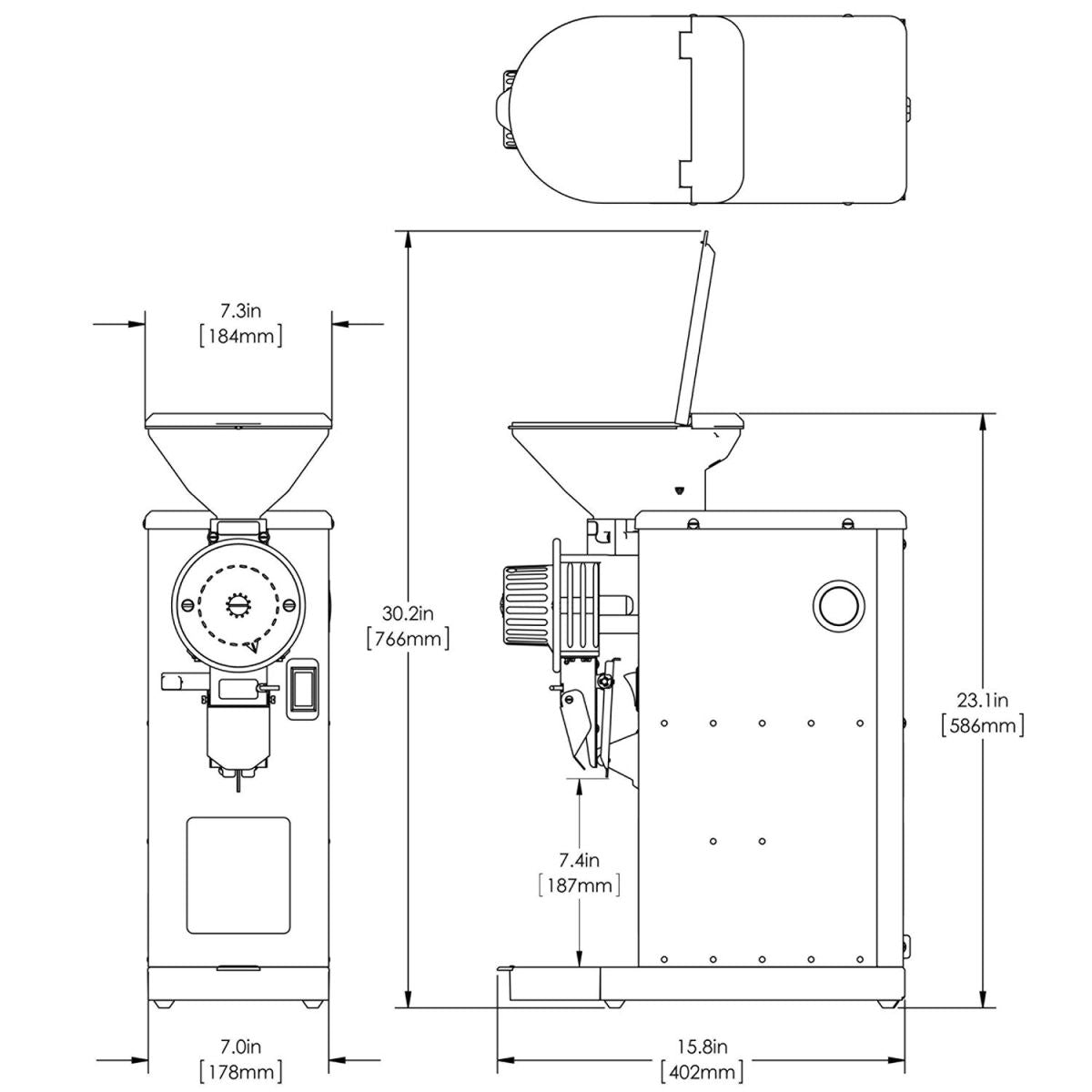 BUNN GVH Commercial Coffee Grinder with Visual Hopper - 120V Electric Coffee Bean Grinder for Espresso, French Press & Drip Coffee - Perfect for Cafes, Restaurants & Home Baristas