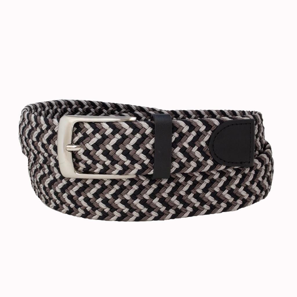 Style 014132 Men's 35mm Multi-Color Braided Leather Belt - Casual & Dress Wear for Jeans, Chinos & Formal Pants