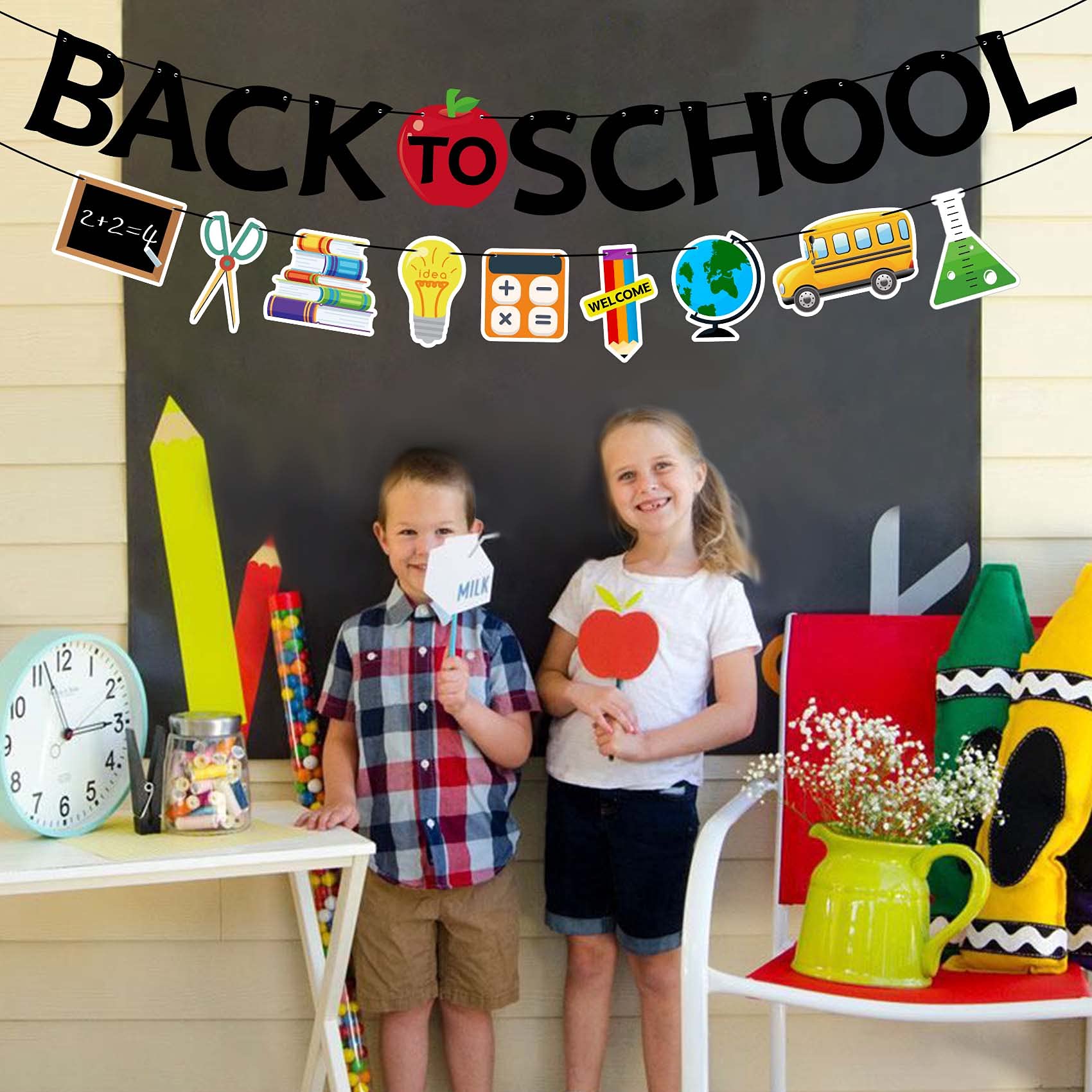 Back to School Banner - No DIY Required | First Day of School Decorations | Classroom & Home Decor | Perfect for School Parties, Bulletin Boards & Welcome Signs