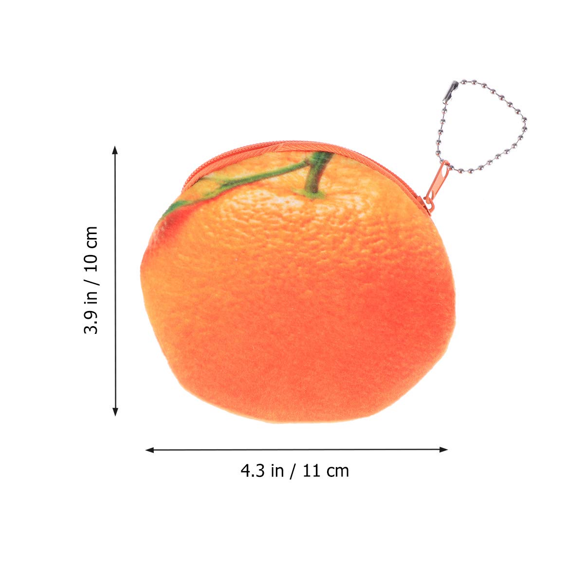 Mini Zip Around Wallet for Women - Cute Orange Fruit Coin Purse Keychain Pouch, Cartoon Style Kids Wallet & Keychain Organizer | Perfect for Everyday Use, Travel, Gifts & Organizing Small Items