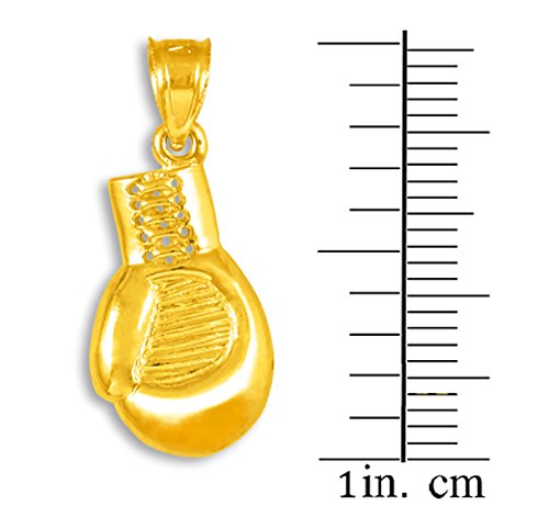 10K Gold Boxing Glove Pendant Necklace for Sports Lovers
