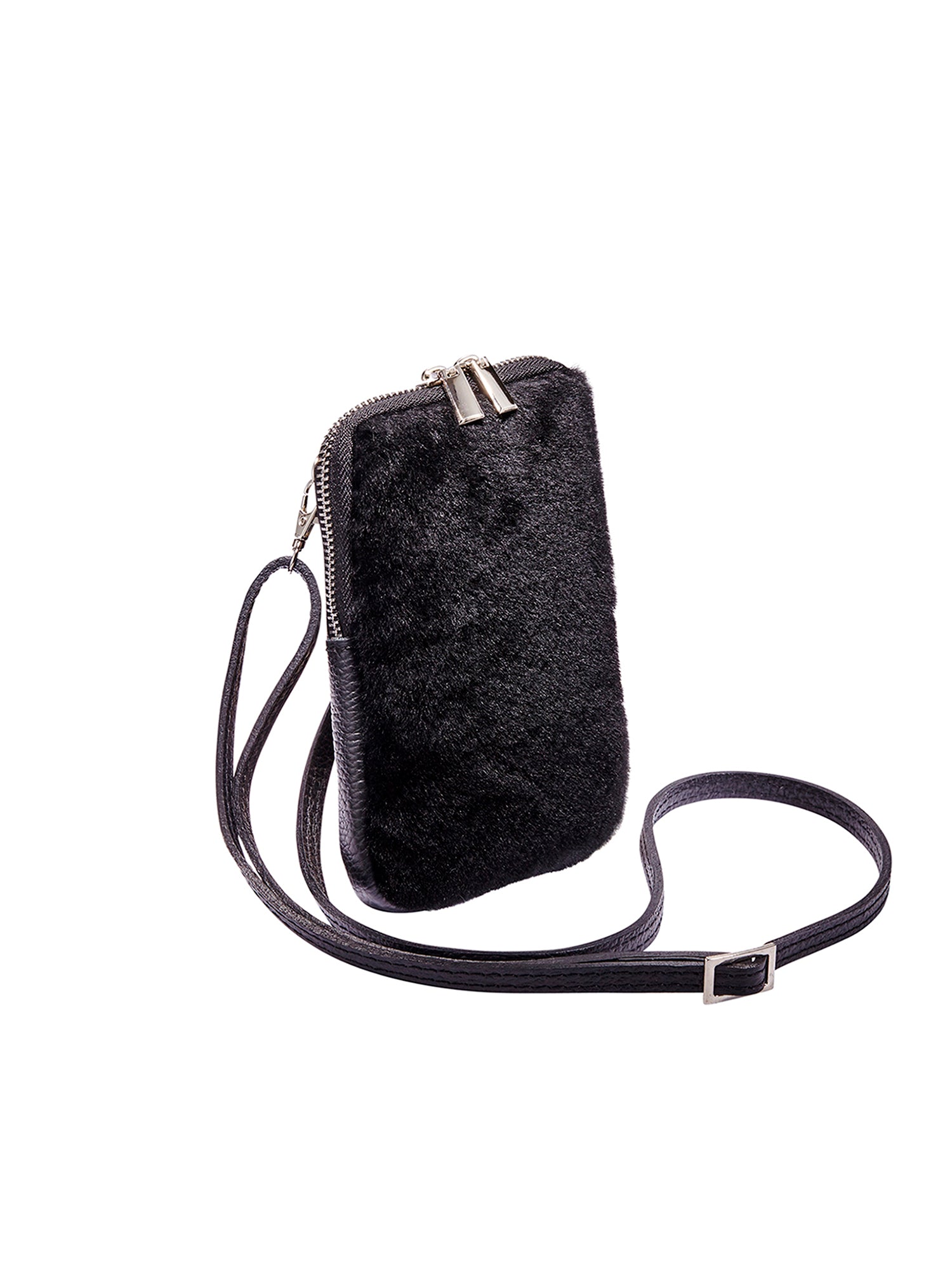 Premium Shearling Phone Crossbody Bag for Women - Soft & Stylish Cellphone Pouch - Perfect for Everyday Use, Travel & Shopping