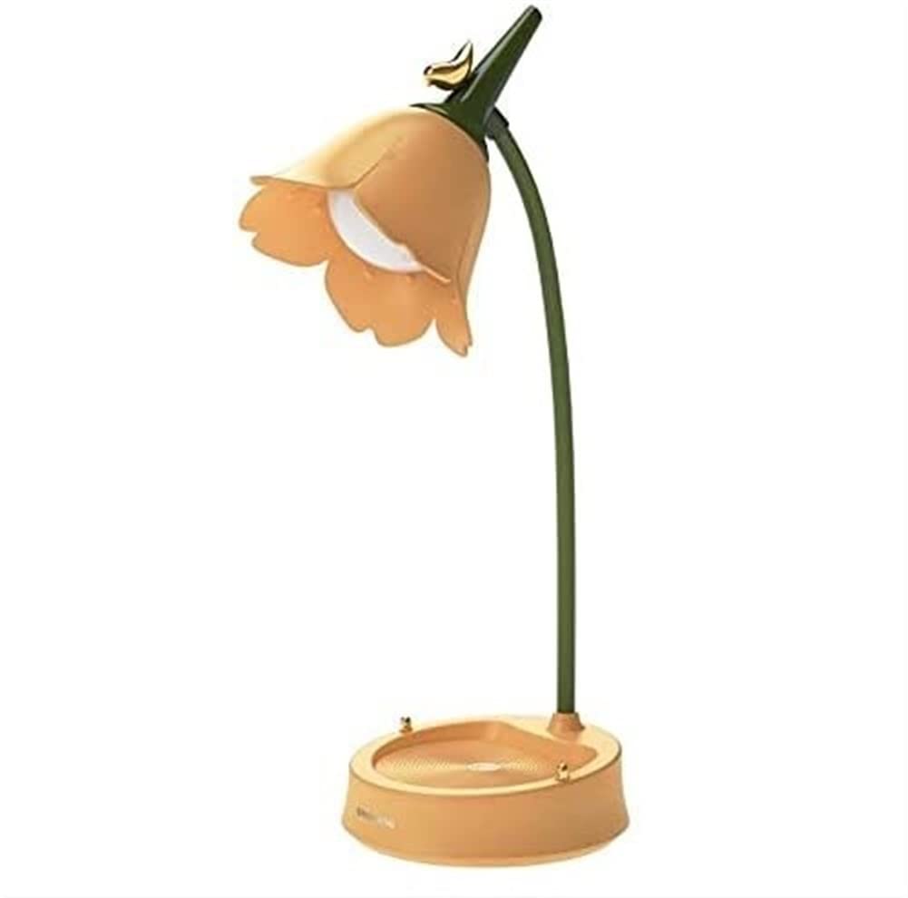 Modern Rechargeable LED Table Lamp - Touch Control Bedside Desk Light with Eye Protection, Flower Design for Bedroom, Study & Office | Perfect for Reading, Working & Nightstand Lighting