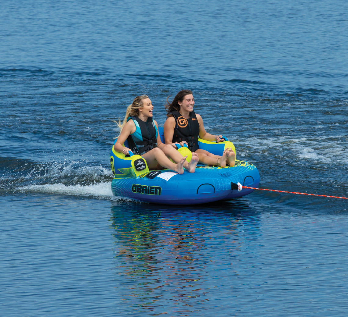 O'Brien Barca 2 Towable Tube - 2 Rider Inflatable Water Tube for Boating & Lake Fun - Perfect for Family & Friends Water Sports Activities