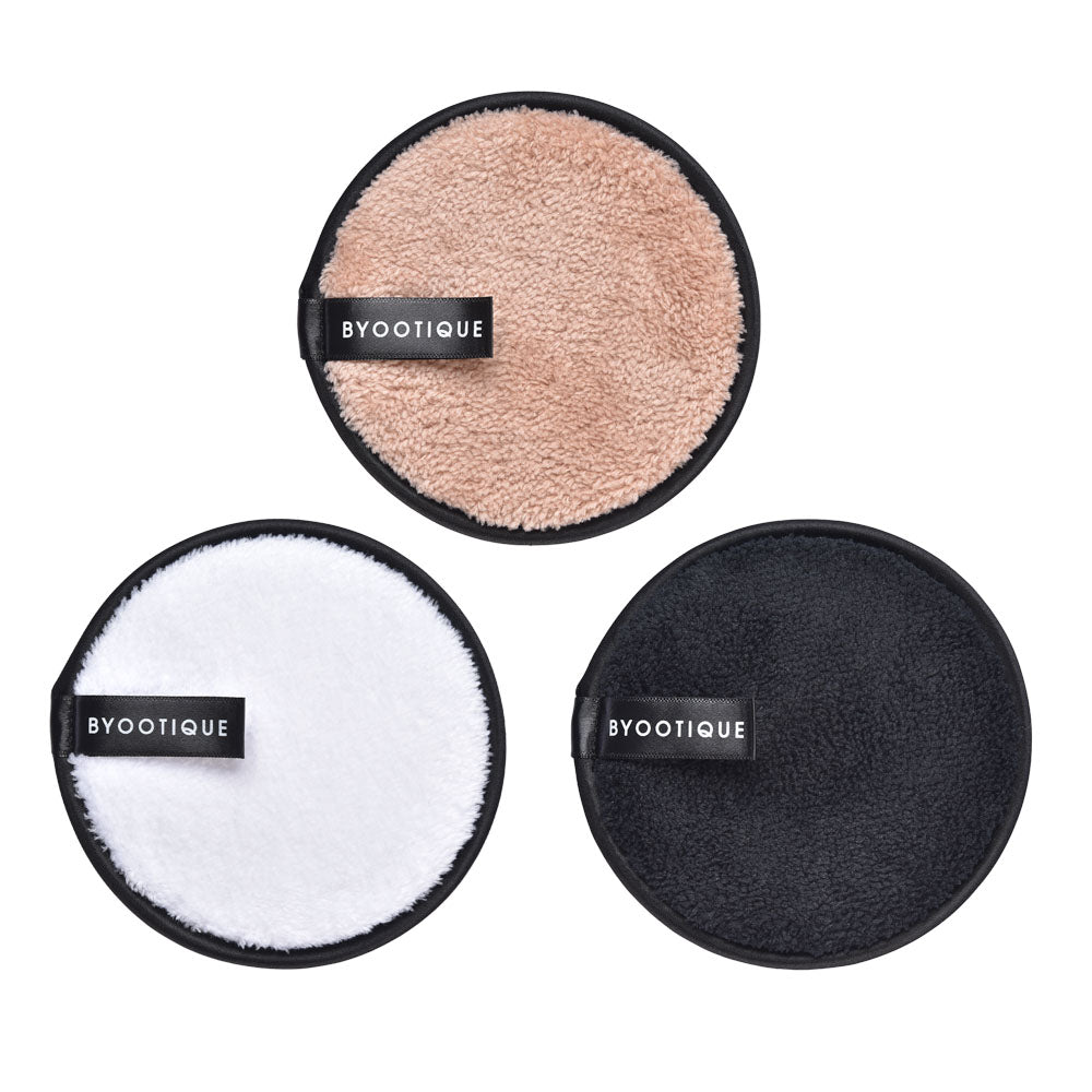 Organic Bamboo Reusable Makeup Remover Pads - Eco-Friendly Washable Cotton Rounds for Face Cleansing (Pack of 3) - Perfect for Travel, Daily Skincare & Zero Waste Beauty Routine