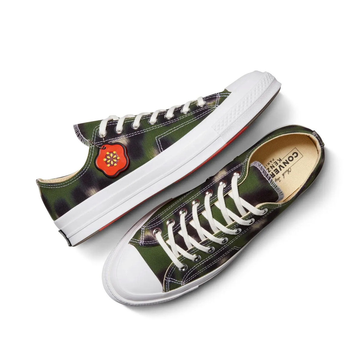 Kenzo Chuck 70 Lo 'Hana Leopard Cypress' Sneakers - Vintage High Top Canvas Shoes for Men & Women - Perfect for Streetwear, Casual Outfits & Retro Fashion Looks