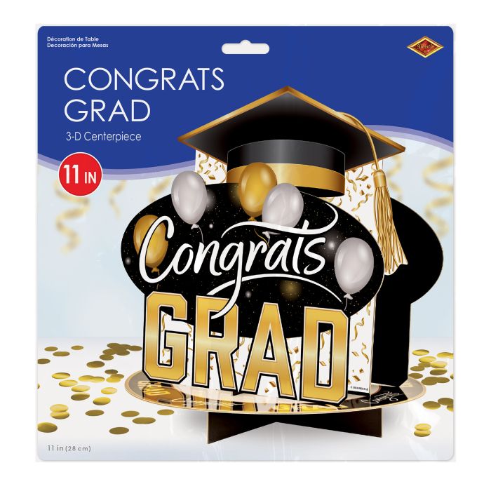 12 Pack Beistle 3D Congratulations Graduation Centerpieces - Perfect for Graduation Party Decorations, School Celebrations & Commencement Ceremonies