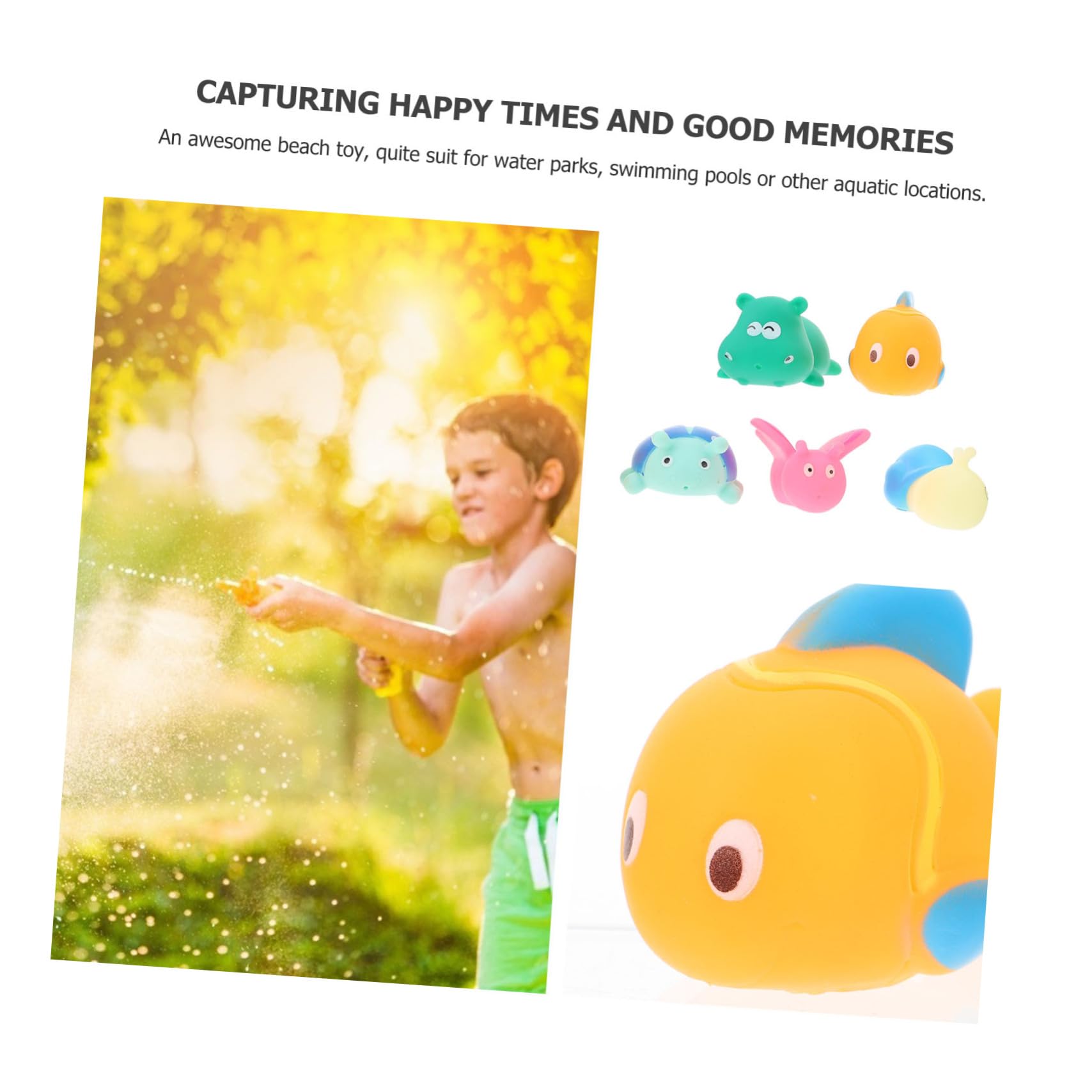 MUSISALY 5-Piece Cartoon Bathtub Toys Set for Kids - Fun Water Play Bath Toys for Toddlers & Children - Perfect for Bathtime, Pool, Beach & Outdoor Water Activities