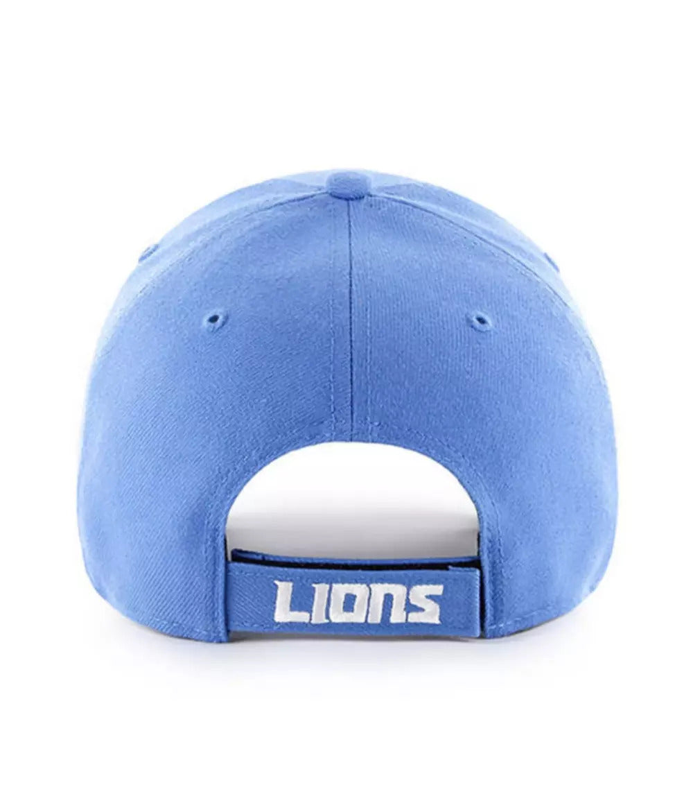 47 Brand Detroit Lions MVP Adjustable Hat - Blue Razorback - Perfect for Game Day, Tailgating & Fan Gear Collection