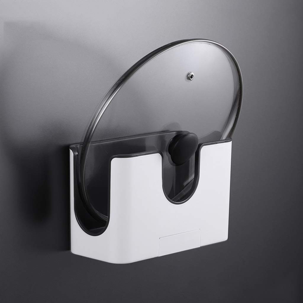 **MISS Z Wall Mounted Pot Lid Holder - Black Kitchen Organizer Rack for Pan Lids Storage | Space Saving Kitchen Accessories for Small Kitchens & Apartment Cooking**