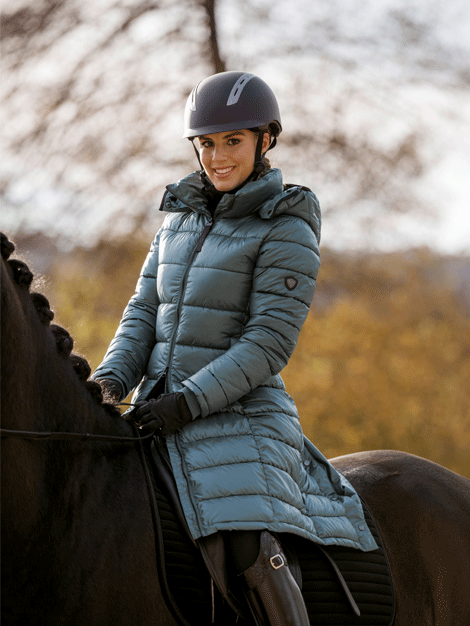 Covalliero Long Quilted Winter Coat for Women - Warm Insulated Puffer Jacket with Hood, Perfect for Cold Weather & Outdoor Activities