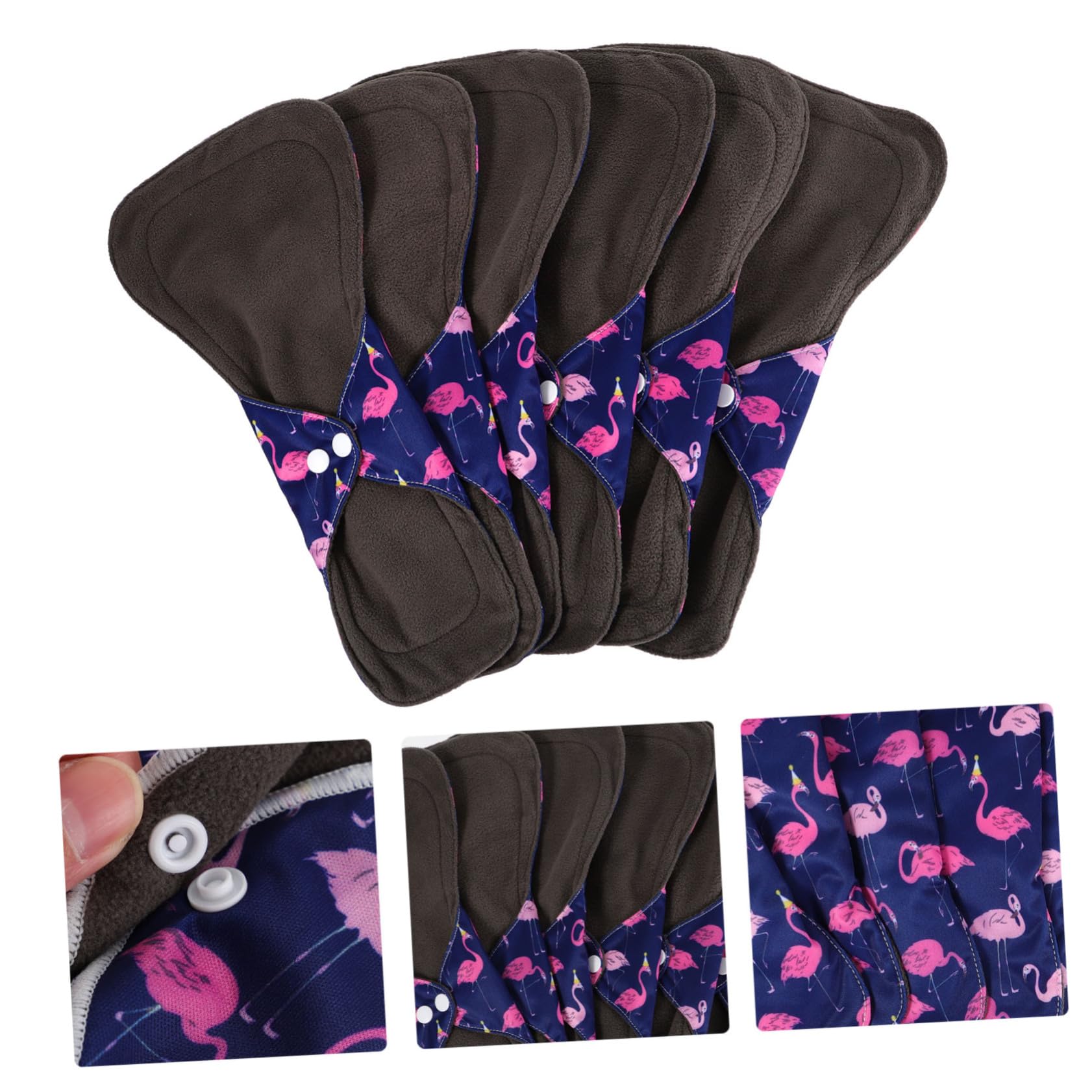 BUTIFULSIC Reusable Bamboo Carbon Fiber Sanitary Pads - Washable Menstrual Pads Set with Purple Mother Panties | Eco-Friendly Period Care for Women | Perfect for Night Use, Postpartum & Sensitive Skin