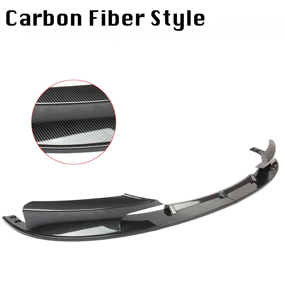 BMW F30 3 Series (2012-2018) Front Bumper Lip Spoiler - 2PCS Carbon Fiber Style Chin Splitter for M Sport | Enhances Aerodynamics & Sporty Look for Street or Track Racing
