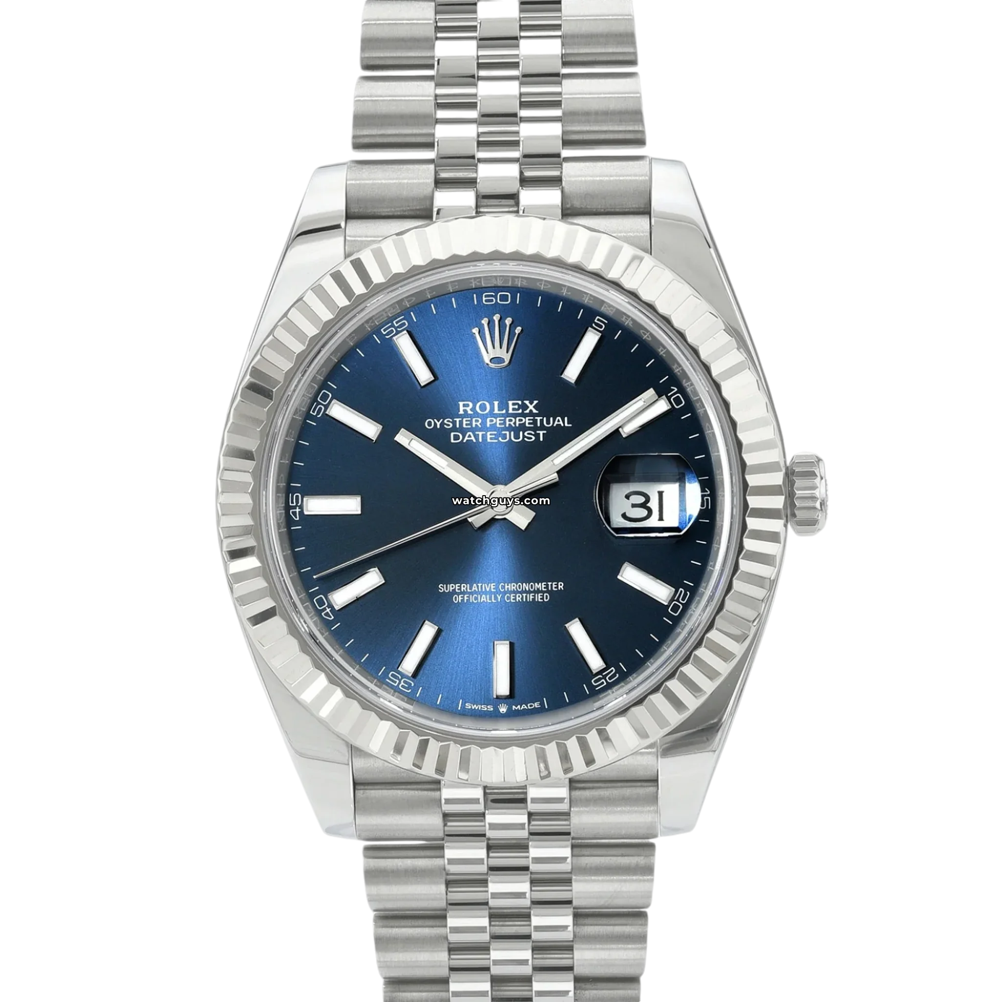 Rolex Datejust 126334 Blue Jubilee Stainless Steel Watch - Luxury Men's Timepiece for Business & Formal Occasions