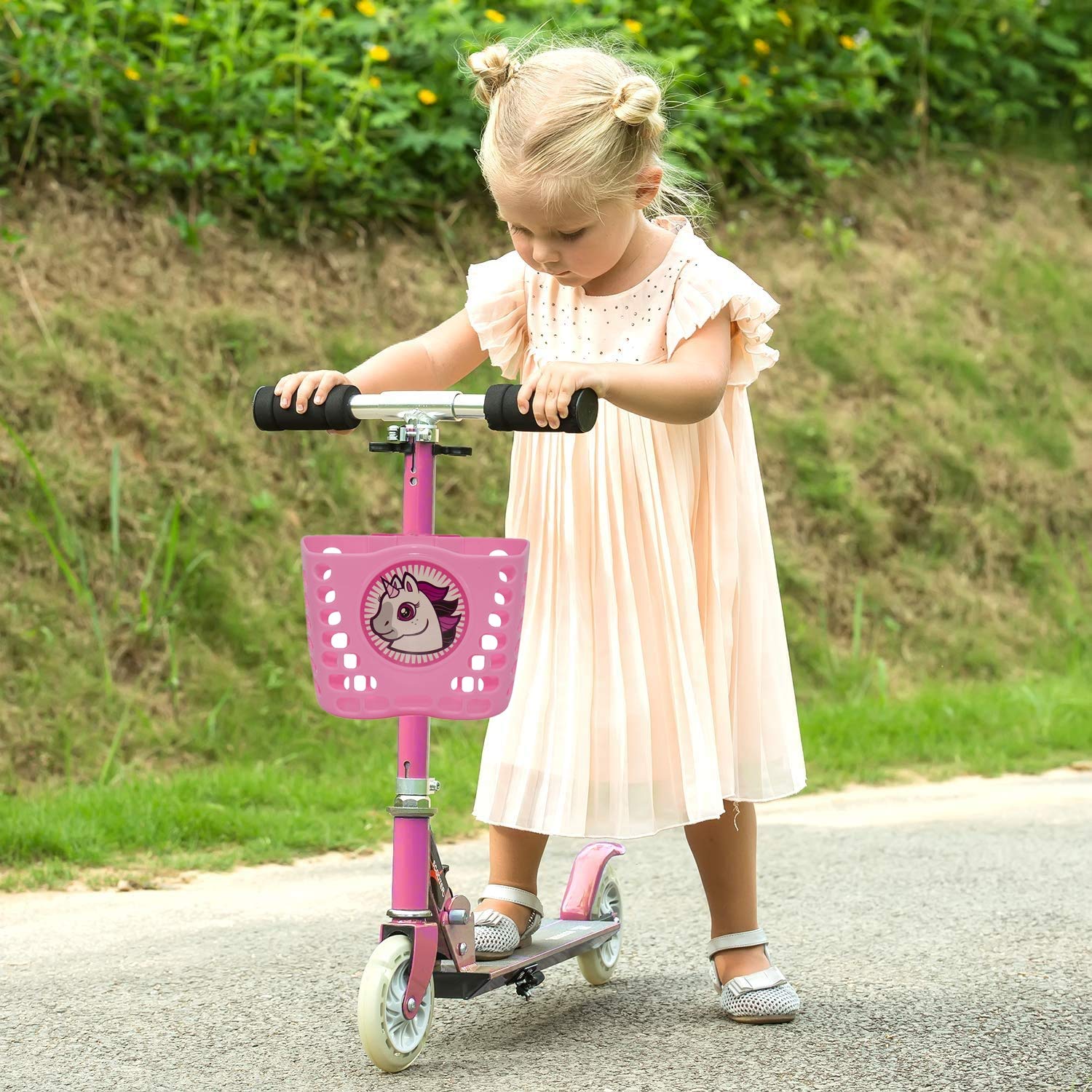 Universal Scooter Basket & Kids Bike Basket - Durable Handlebar Basket for Boys & Girls - Perfect for School, Shopping & Outdoor Adventures