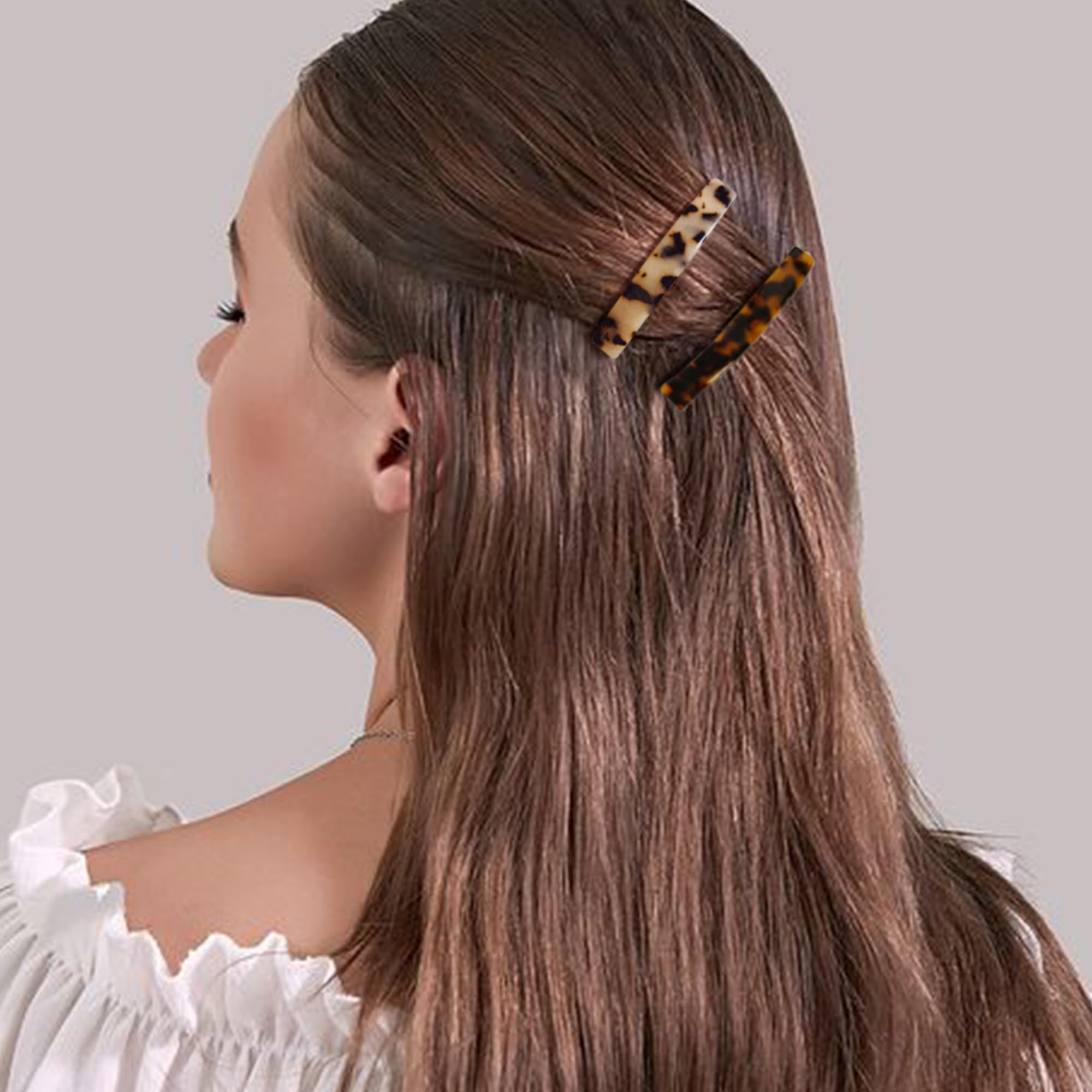 2 Pcs French Design Hair Barrettes for Women - Large Hair Clips for Thick Hair, Elegant Adult Hair Accessories | Perfect for Weddings, Parties & Everyday Styling