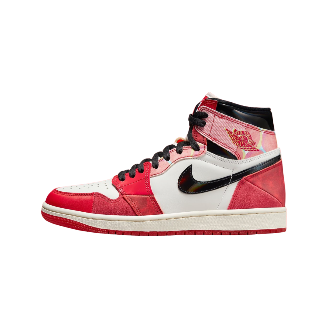 Air Jordan 1 High OG SP Spider-Verse Next Chapter Sneakers - University Red, Black & White Colorway | Limited Edition Basketball Shoes for Collectors & Streetwear Fashion