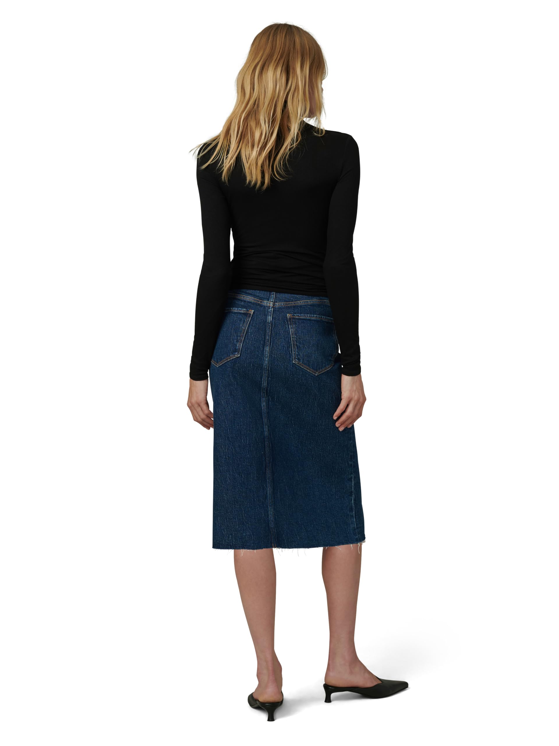 Joe's Women's The Joplin Maternity Denim Knee Length Skirt - Comfortable Stretch Denim Skirt for Pregnant Women, Perfect for Casual Wear, Office & Maternity Photos